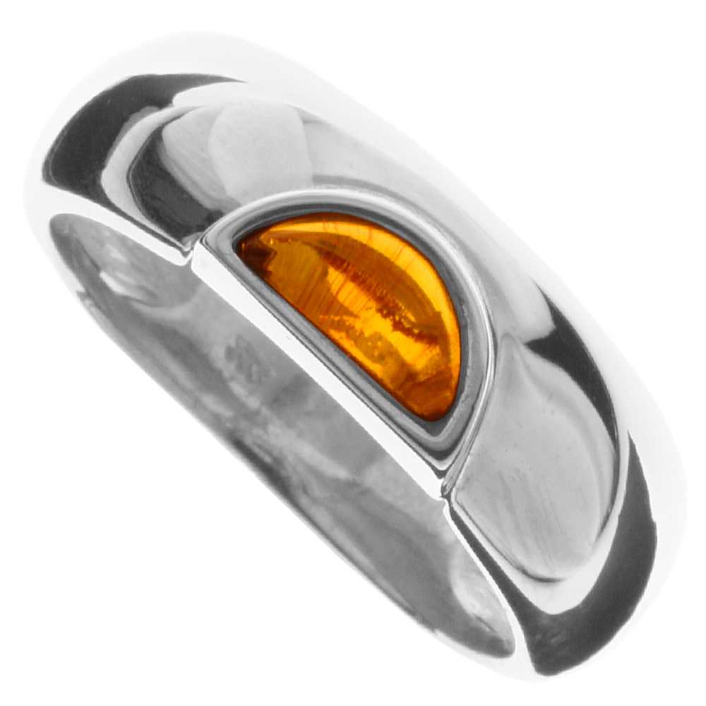 001-273372-0001 Ring Silber 925/000, Bernstein -Größe wählbar-