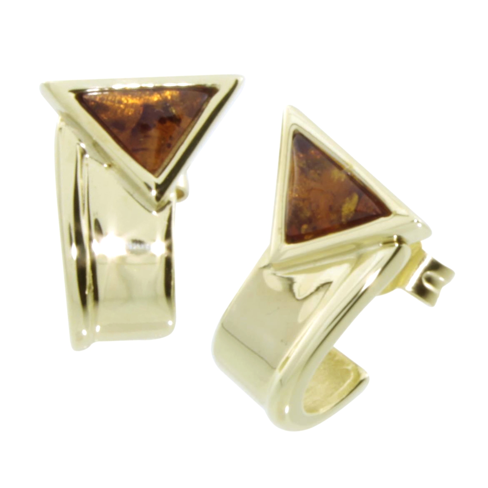 Ohrstecker Gold 333/000, Bernstein