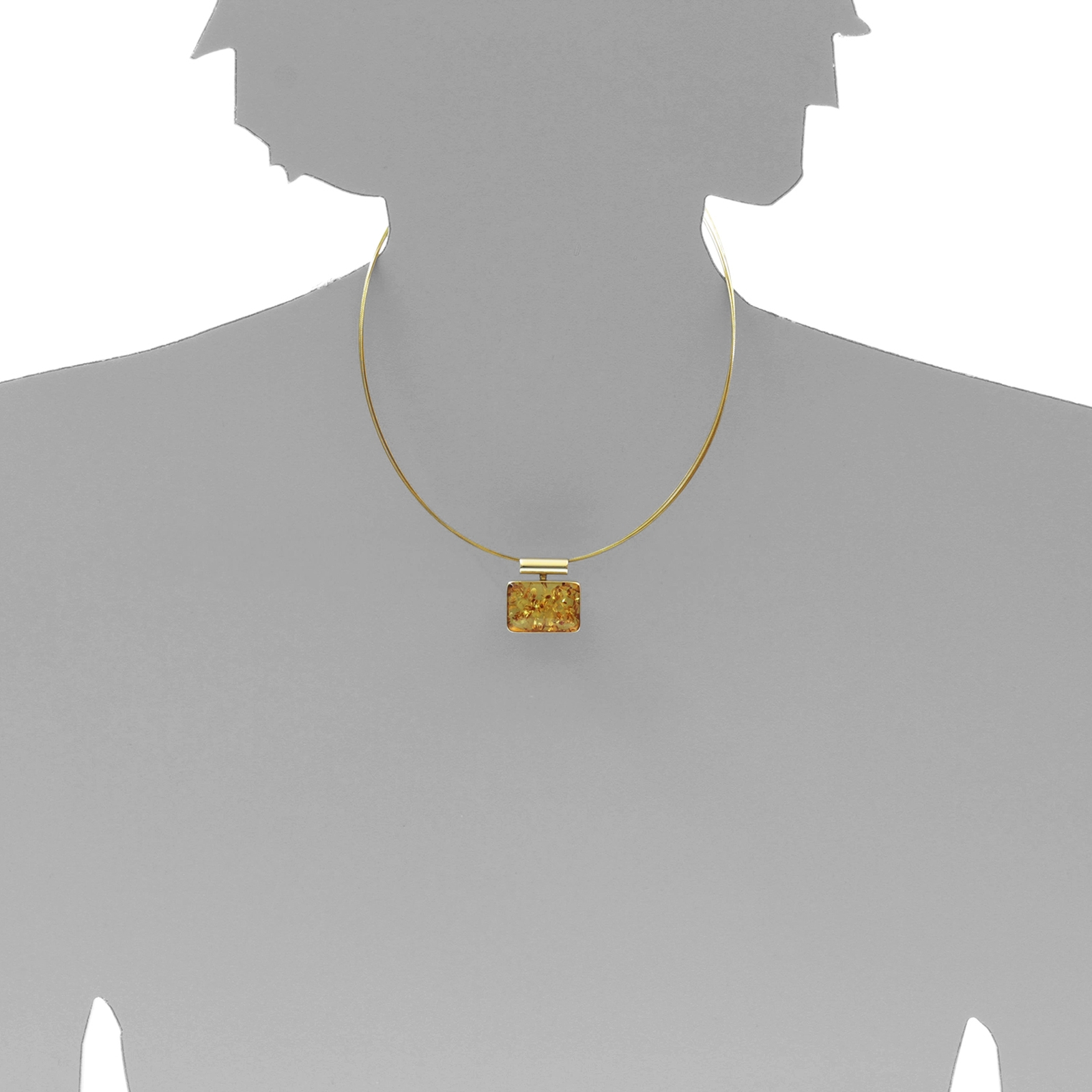 001-103354-0001s Anhänger Gold 333/000, Bernstein