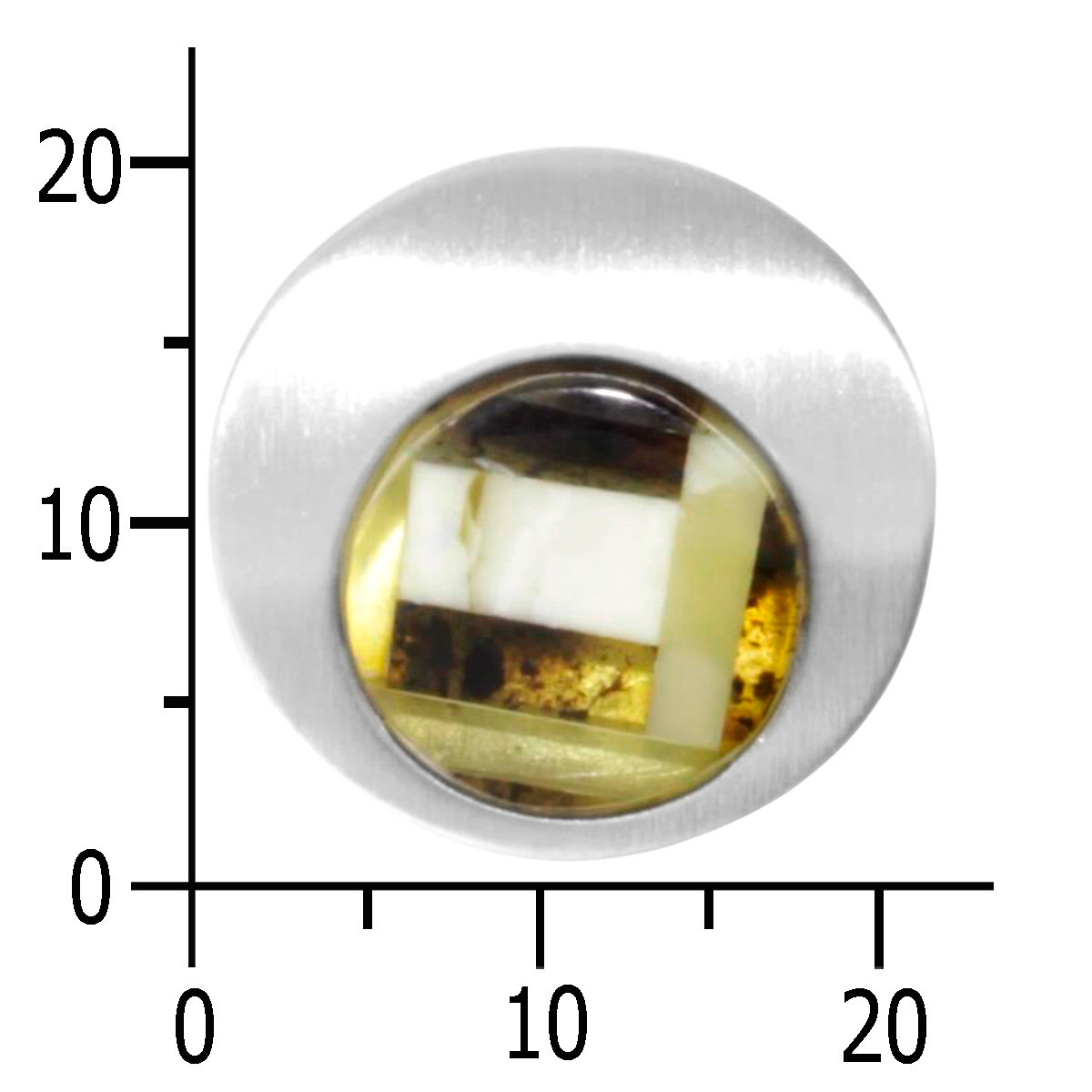 001-203512-0610k Anhänger-Gleiter Silber 925/000, Bernstein-Mosaik