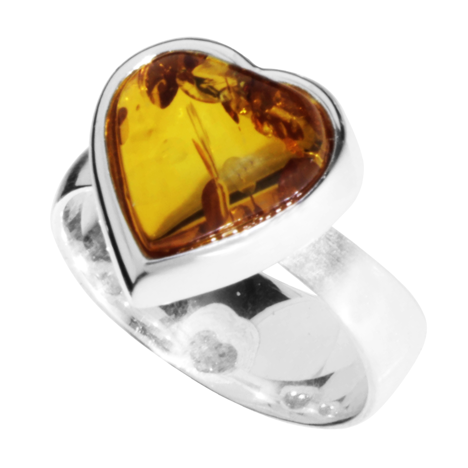 001-273444-0100 Ring Silber 925/000, Bernstein -Größe wählbar-