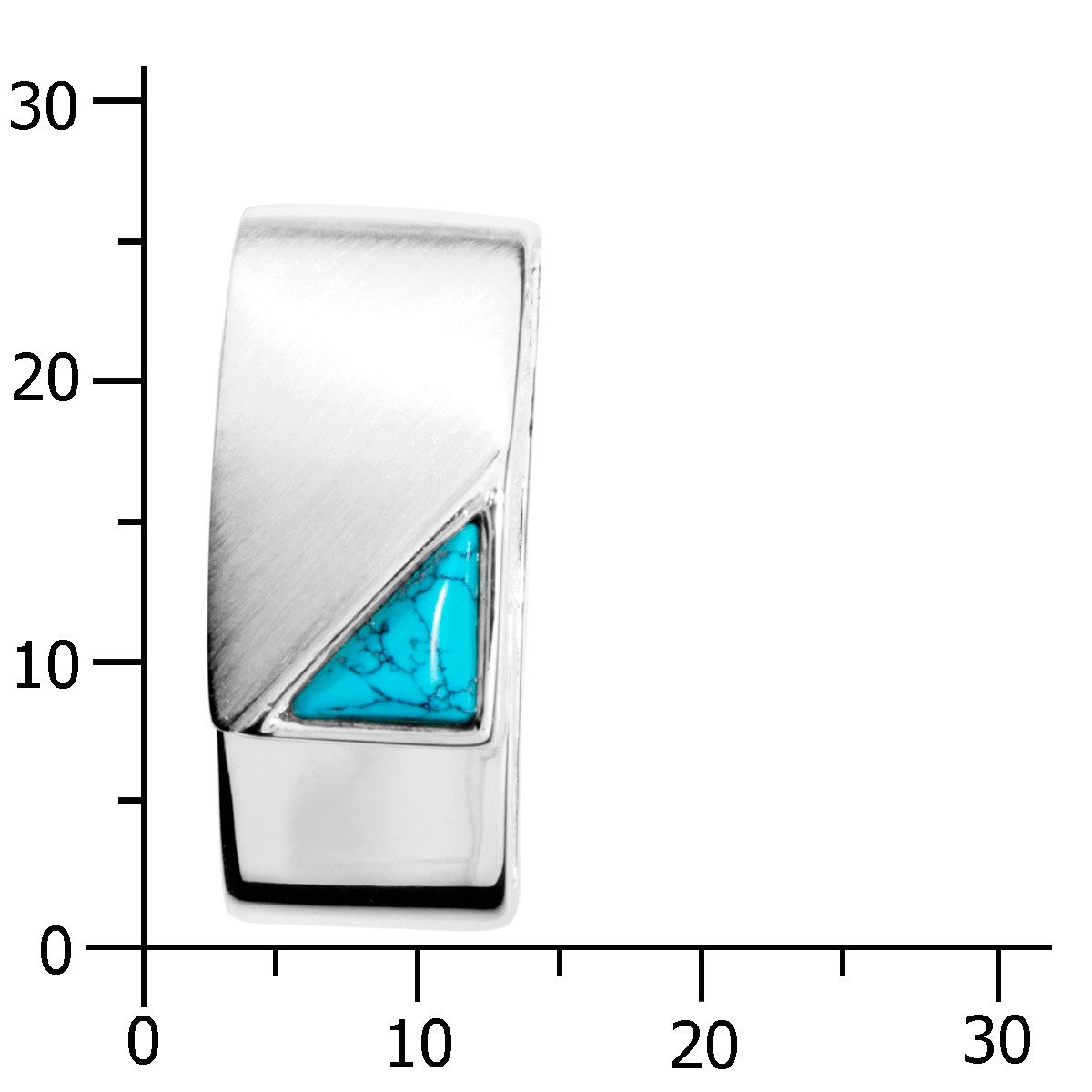 001-203374-0002k Anhänger-Gleiter Silber 925/000, rek. Türkis