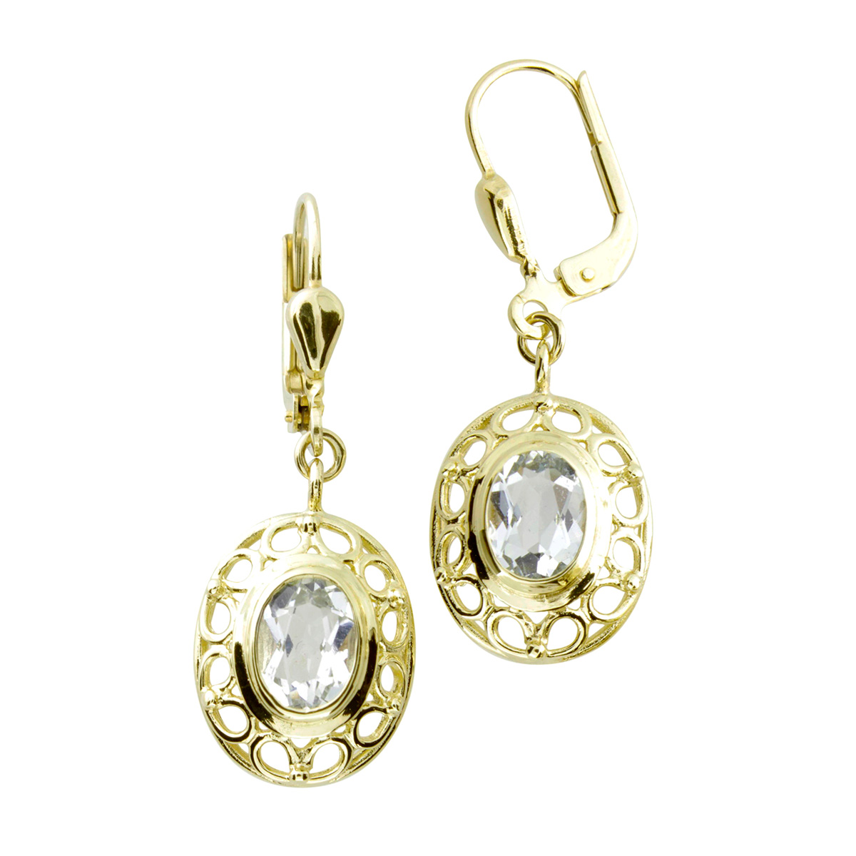 Ohrhänger Gold 333/000, Aquamarin