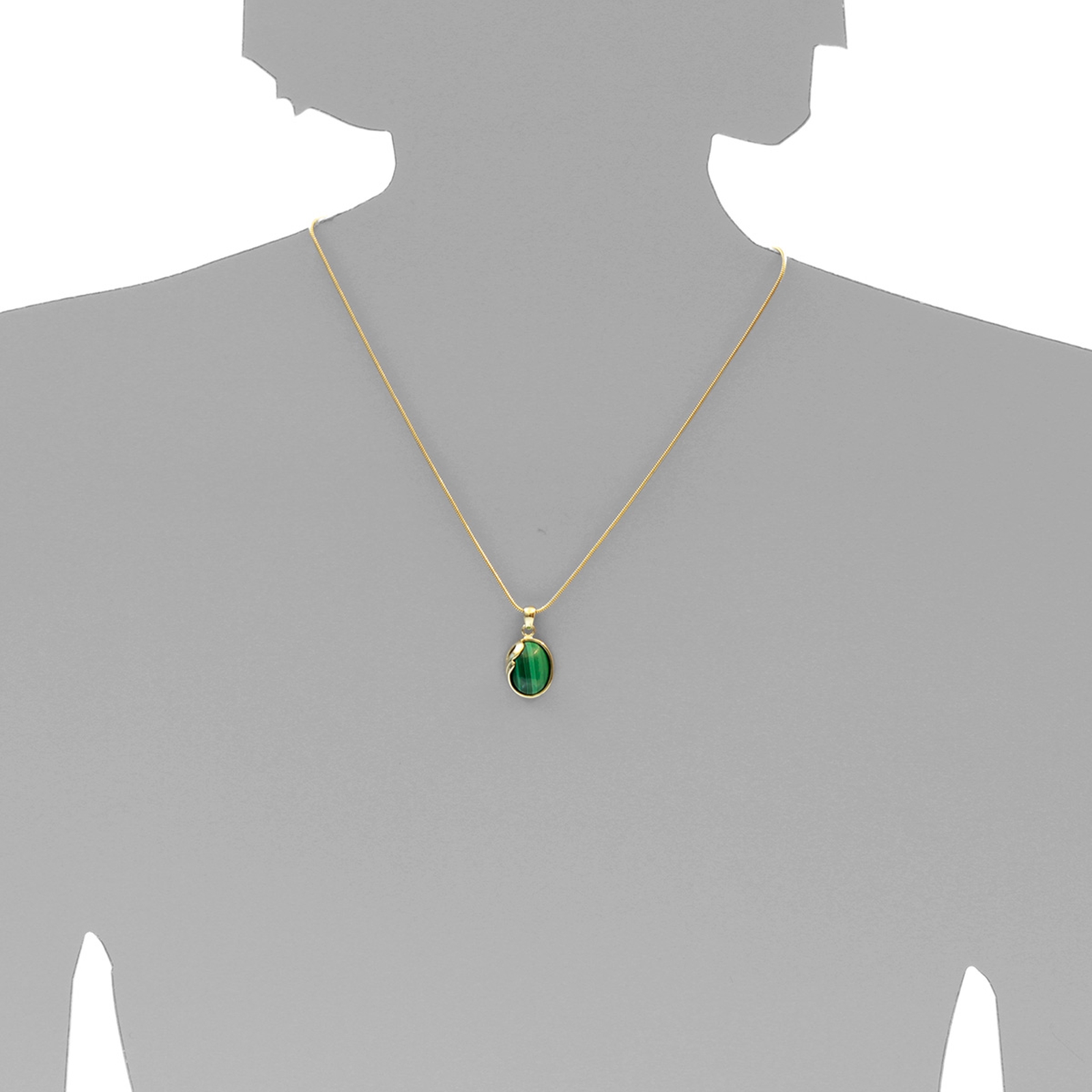 Anhänger Gold 333/000, Malachit