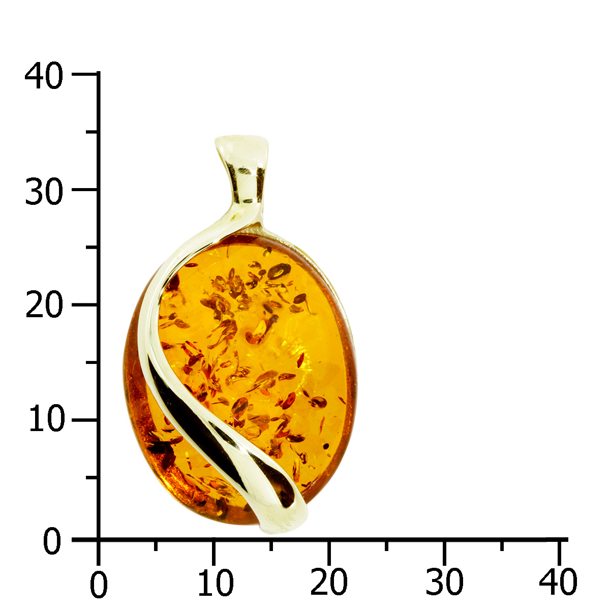 001-103175-0001k Anhänger Gold 333/000, Bernstein