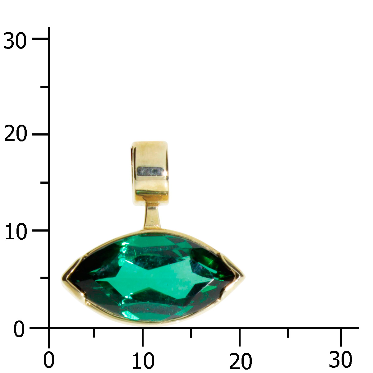 001-103204-0007K Anhänger Gold 333/000, sy. Smaragd