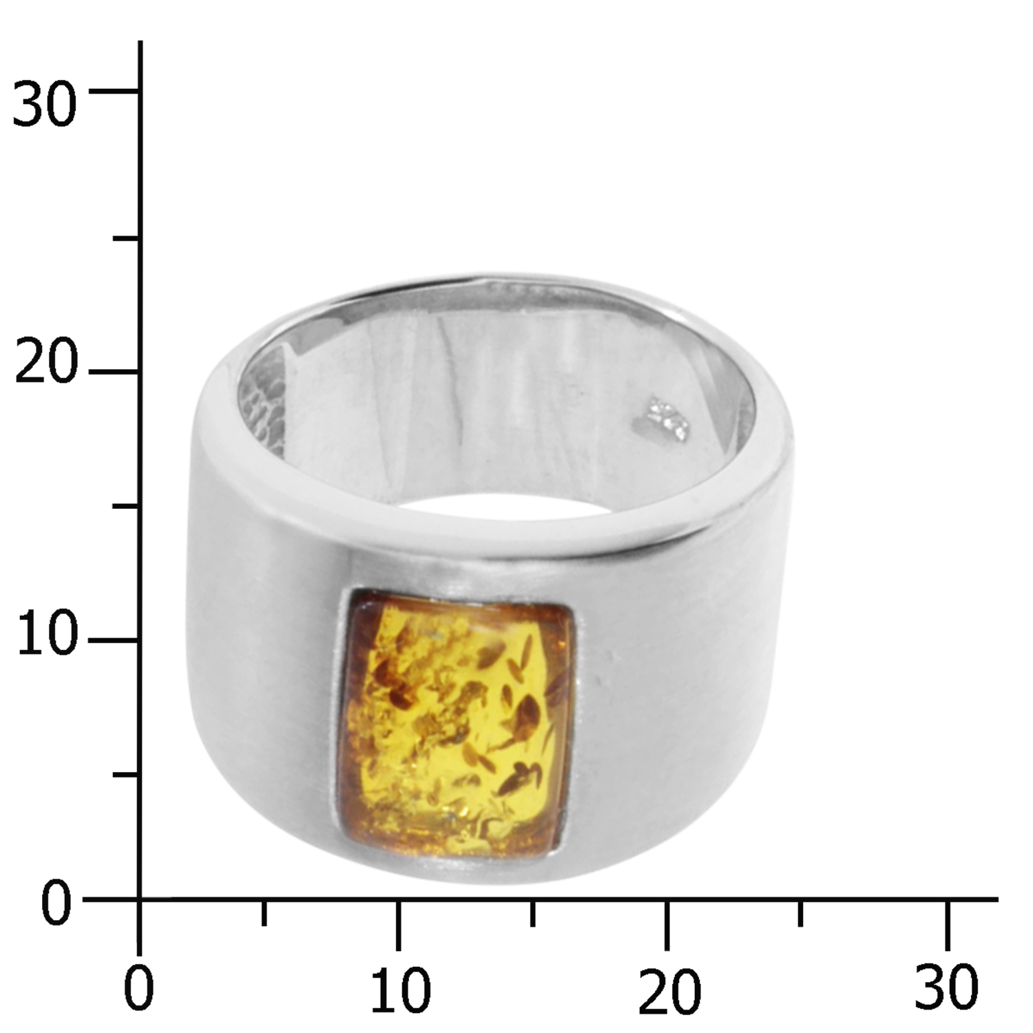 001-273428-1100k Ring Silber 925/000, Bernstein -Größe wählbar-