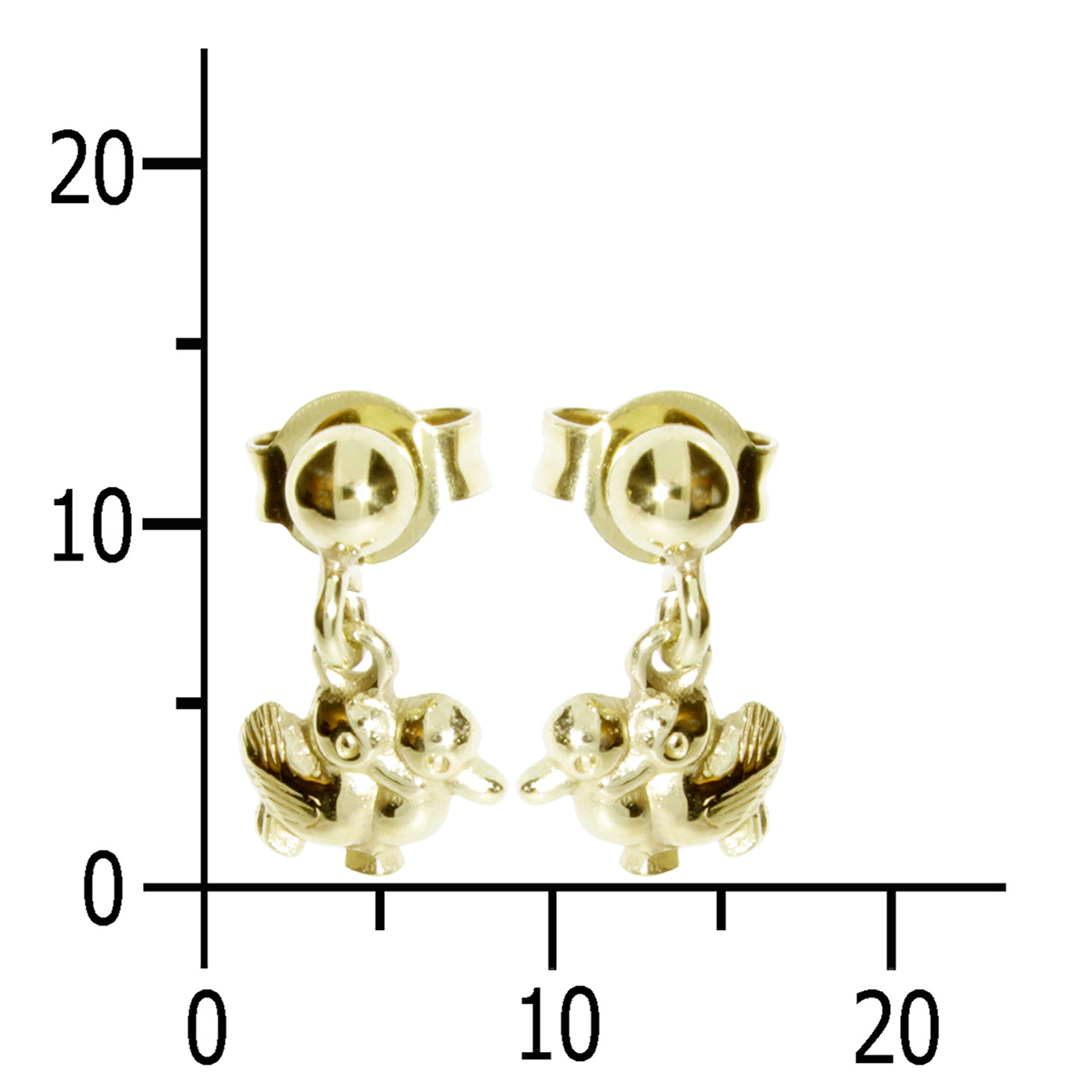 001-263346-0200k Ohrhänger Silber 925/000 vergoldet, Entchen