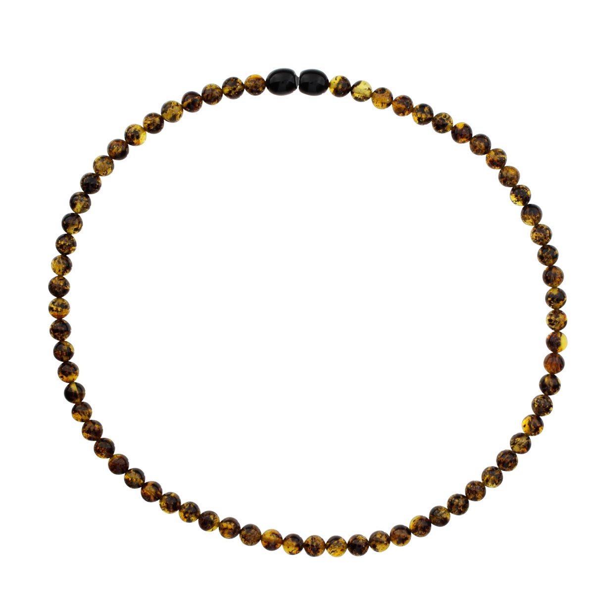 058-440010-0645 Bernsteinkette, Kugel 6 mm, -Länge wählbar-