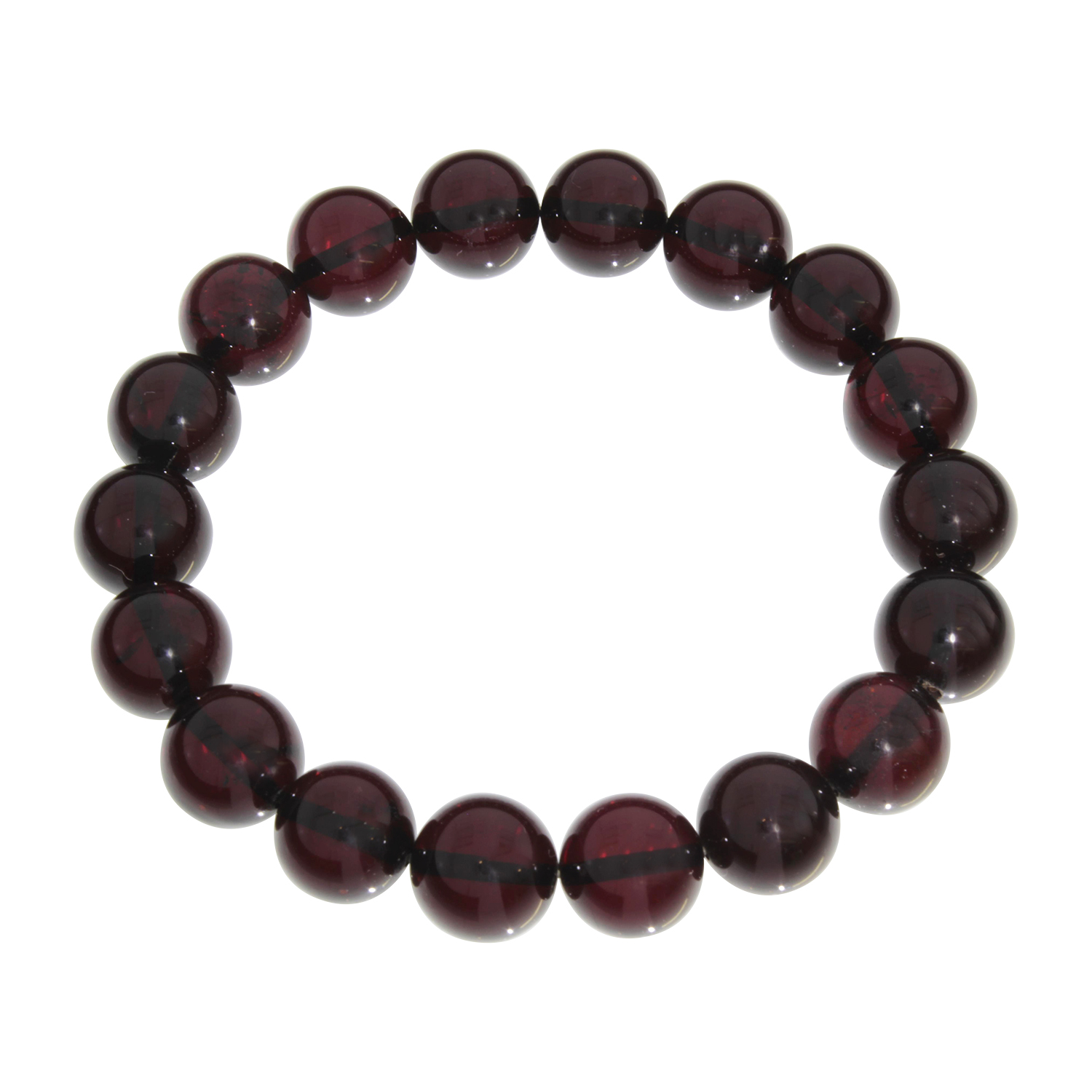 069-98k001-0612 Bernsteinarmband, Kugel 11 mm, 19 cm, Gummizug