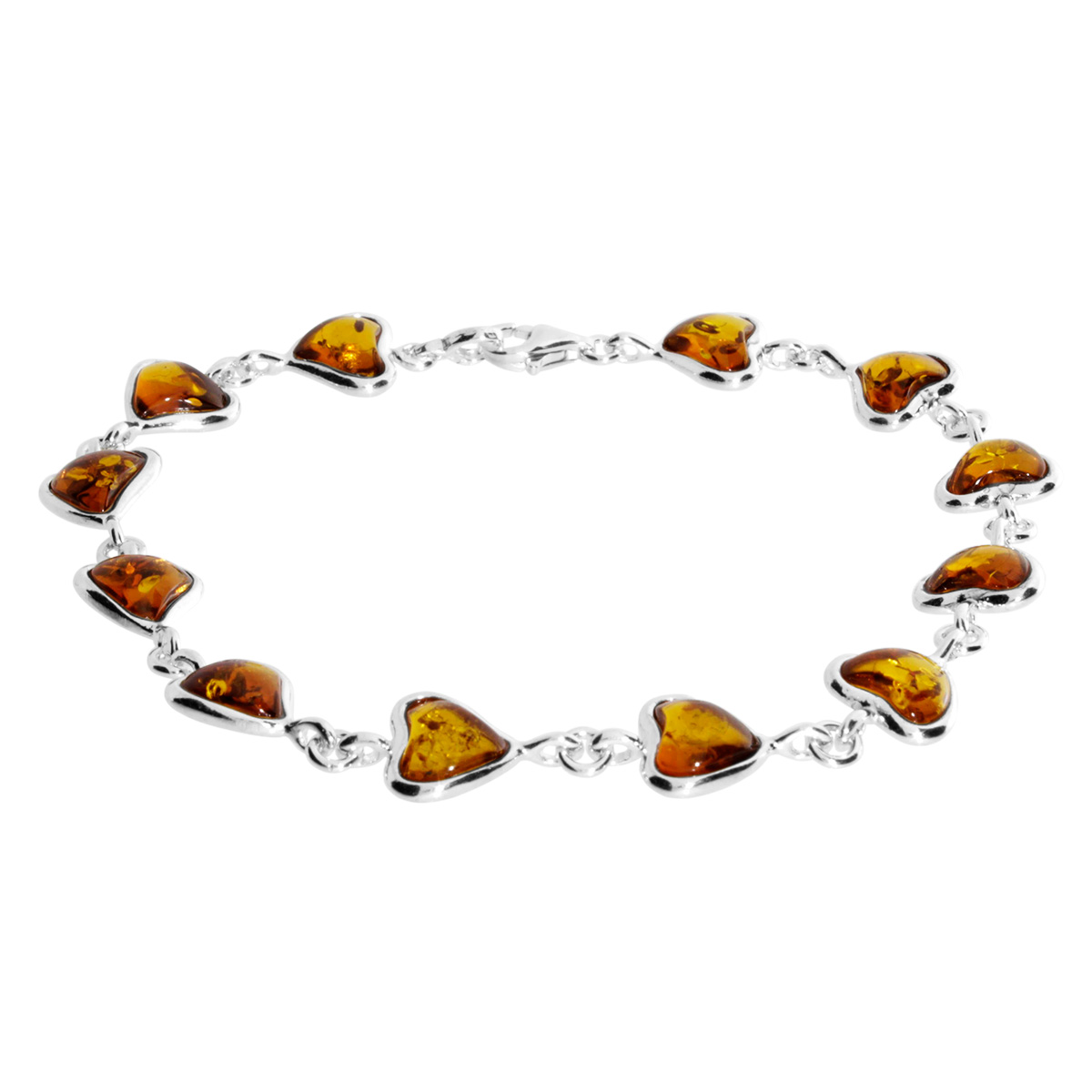 098-214409-01002 Armband, Silber 925/000, Bernstein