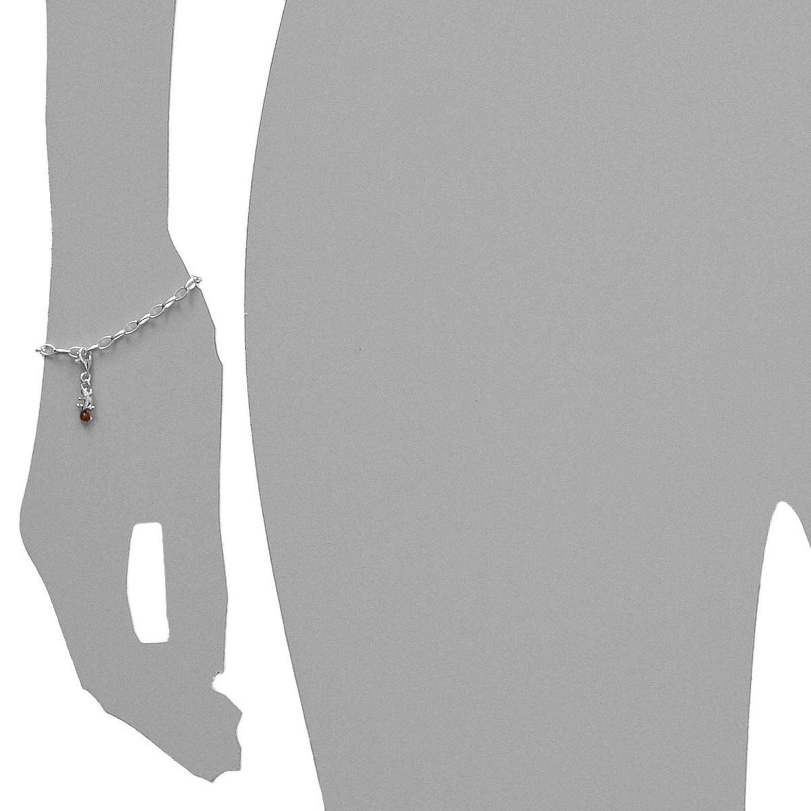 098-200920-0200s Charm Silber 925/000, Echse, Bernstein