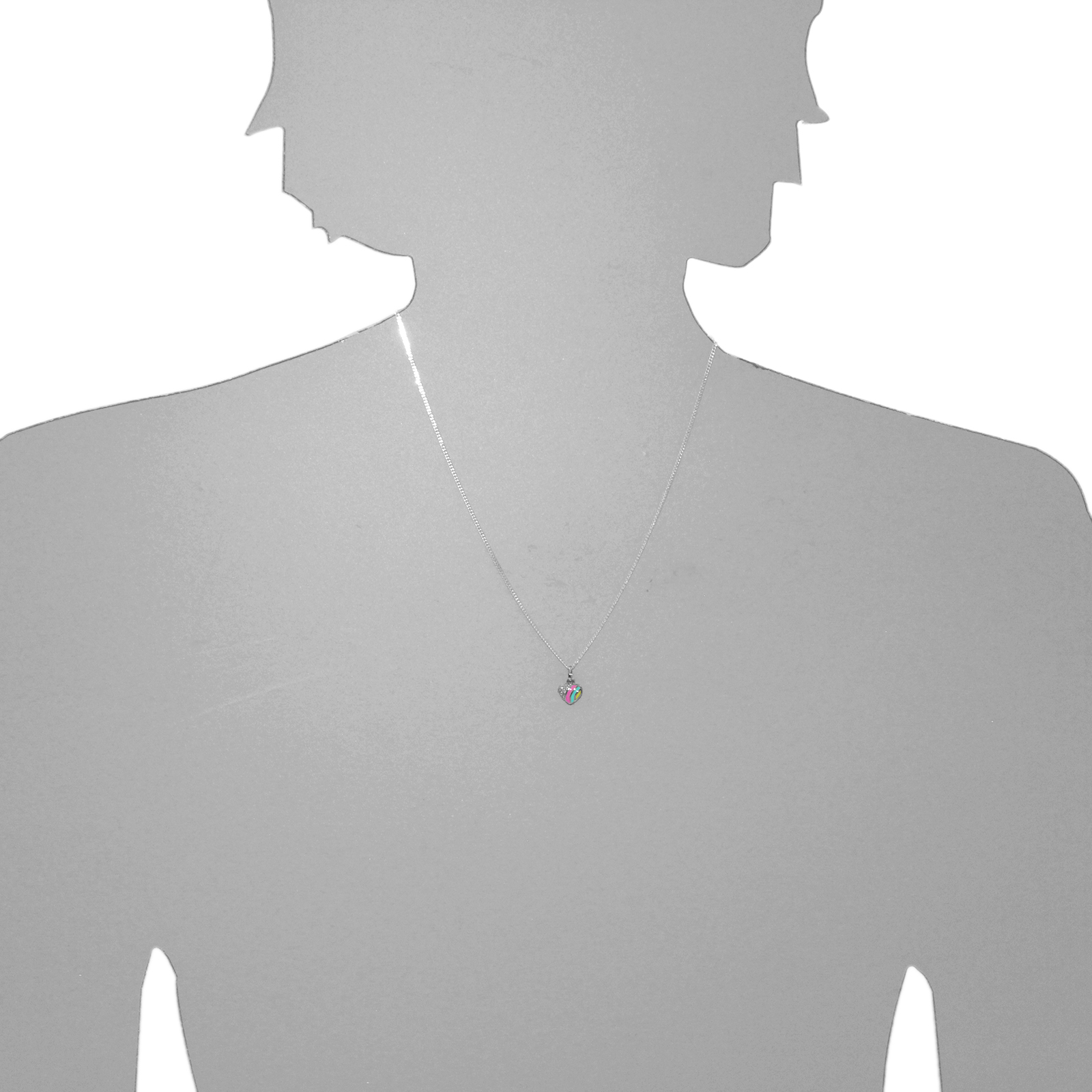 Kette mit Anhänger "Herz" Silber 925/000,  Zirkonia -Länge wählbar-       Kette mit Anhänger "Herz" Silber 925/000,  Zirkonia -Länge wählbar-