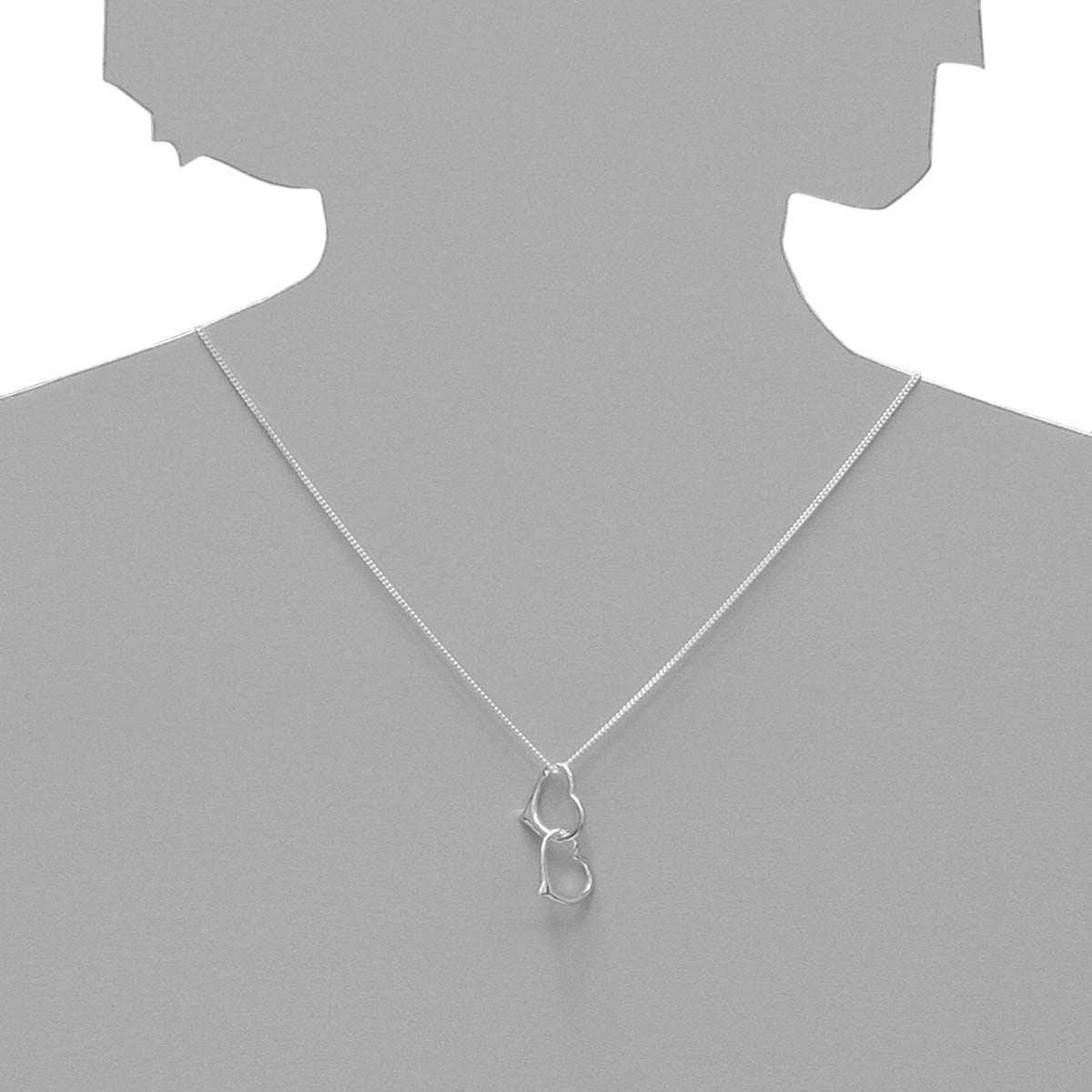 001-203565-1100s Kette mit Anhänger Herz, Silber 925/000, 42 oder 45 cm