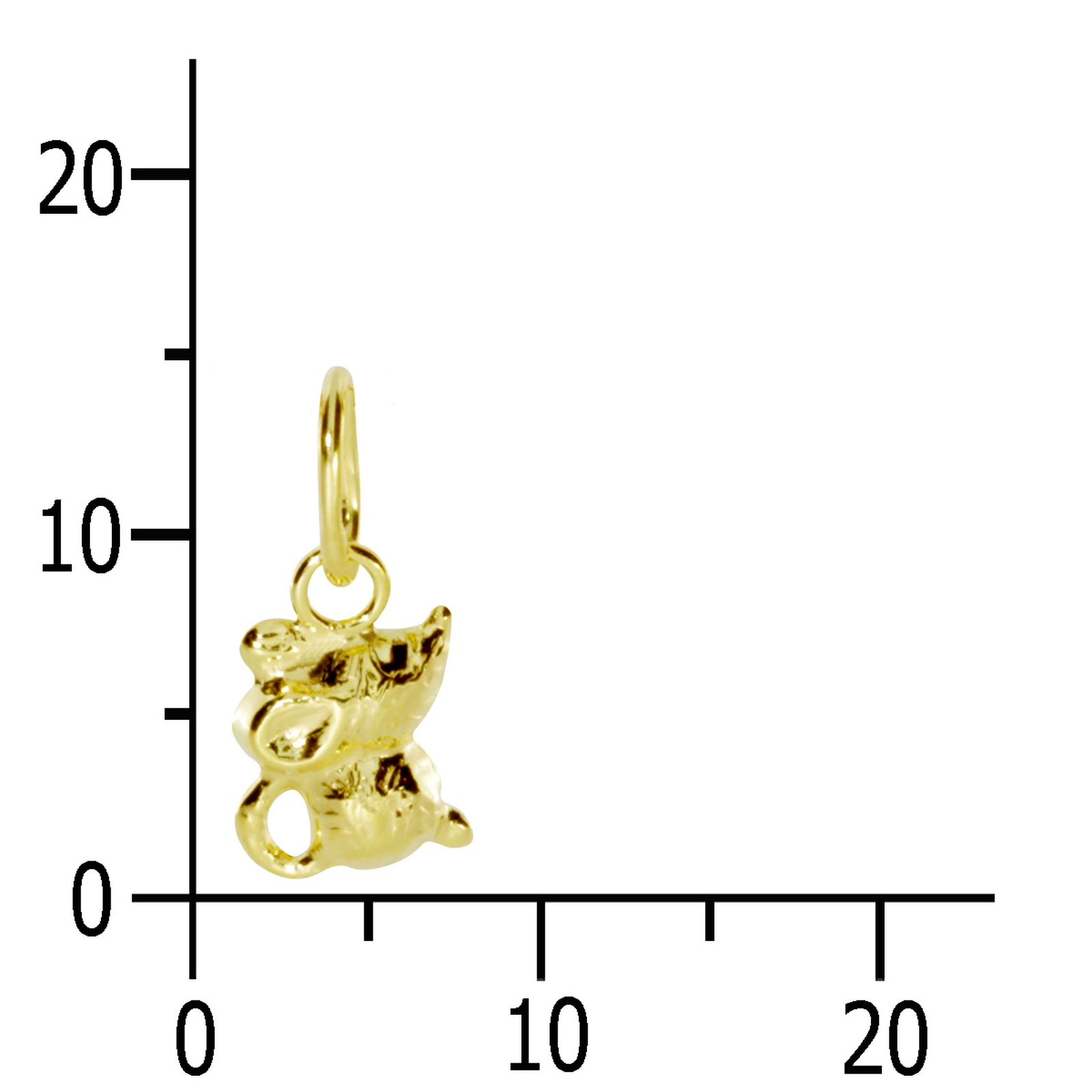 Anhänger, Gold 333/000,  Mäuschen Anhänger, Gold 333/000,  Mäuschen