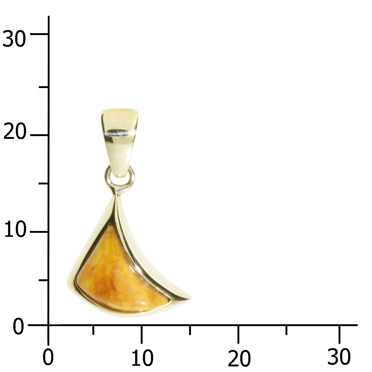 001-103428-0002k Anhänger Gold 333/000, Bernstein- Unikatstein