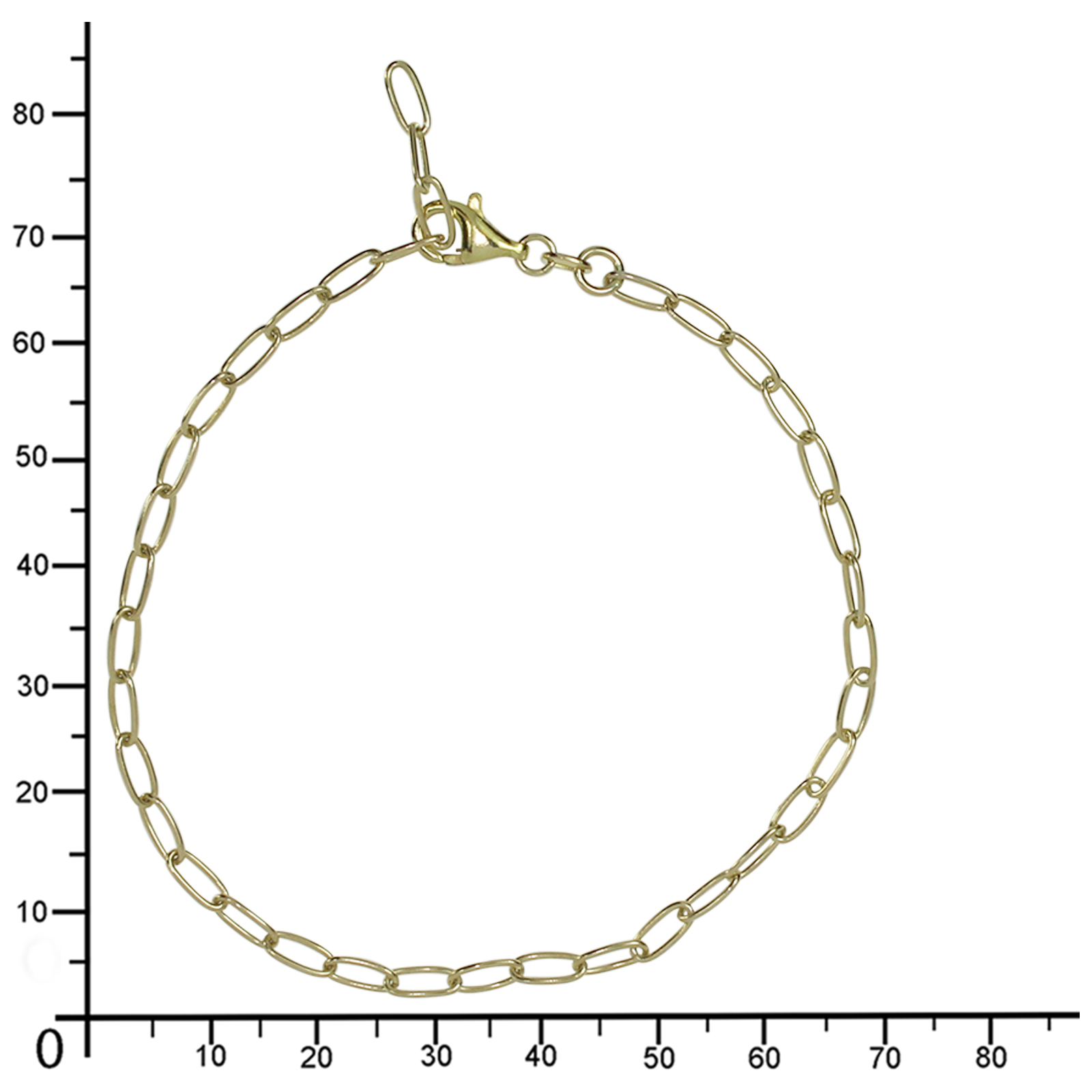 002-19EOWH-5019kvhyKqP2iji7P1 Goldarmband für Charms Gold 333/000, 19 cm