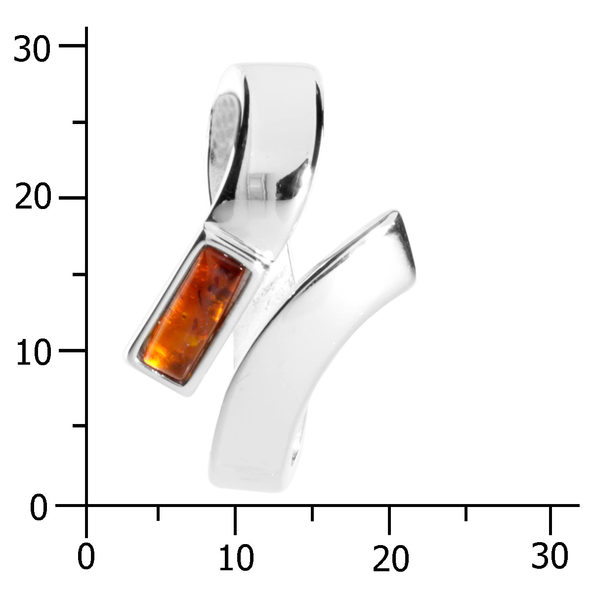 001-203377-0001k Anhänger-Gleiter Silber 925/000, Bernstein