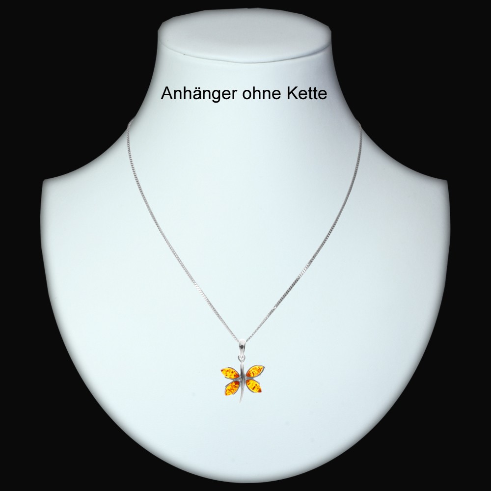 098-200080-010016araxe76HUNYB Anhänger Silber 925/000, Schmetterling, Bernstein