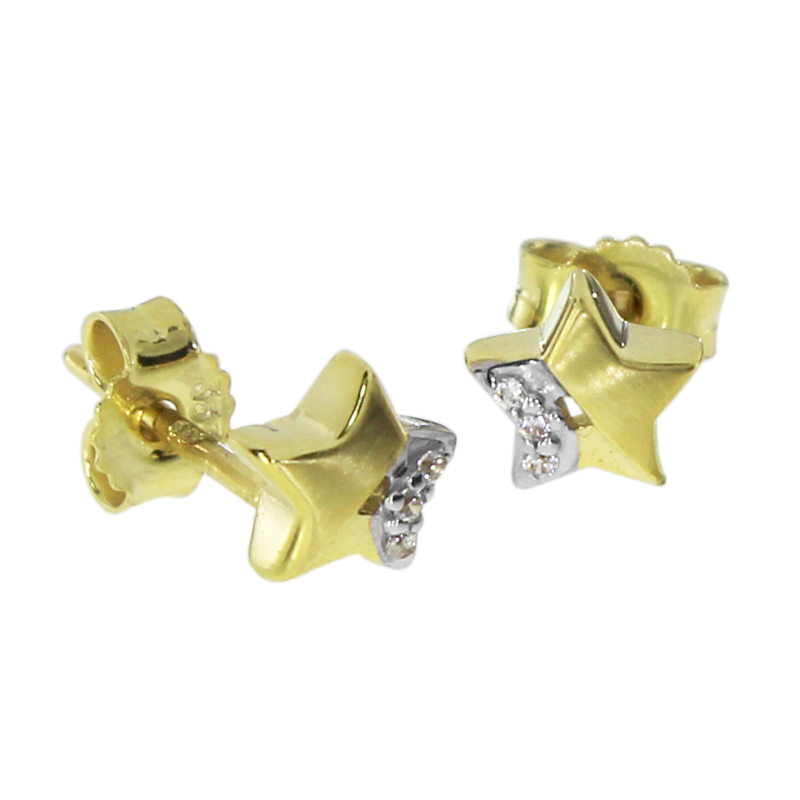 114-160050-0100HUIxiwAE2vBdD Ohrstecker Gold 333/000, Stern, Zirkonia