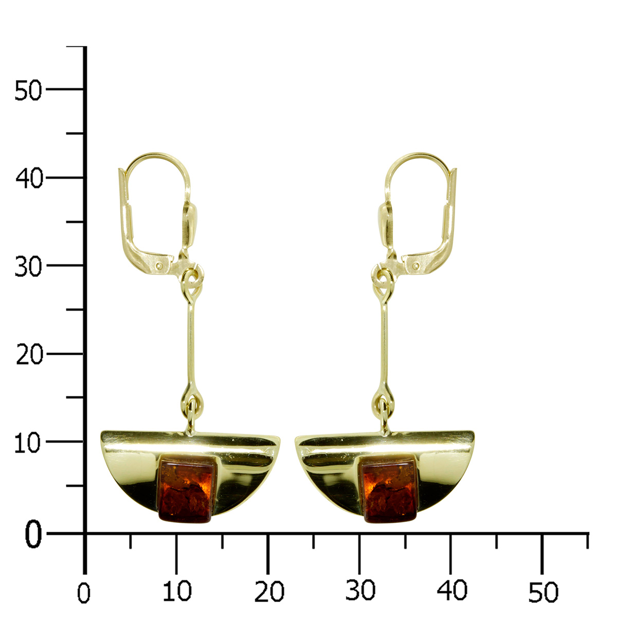 Ohrhänger Gold 333/000, Bernstein