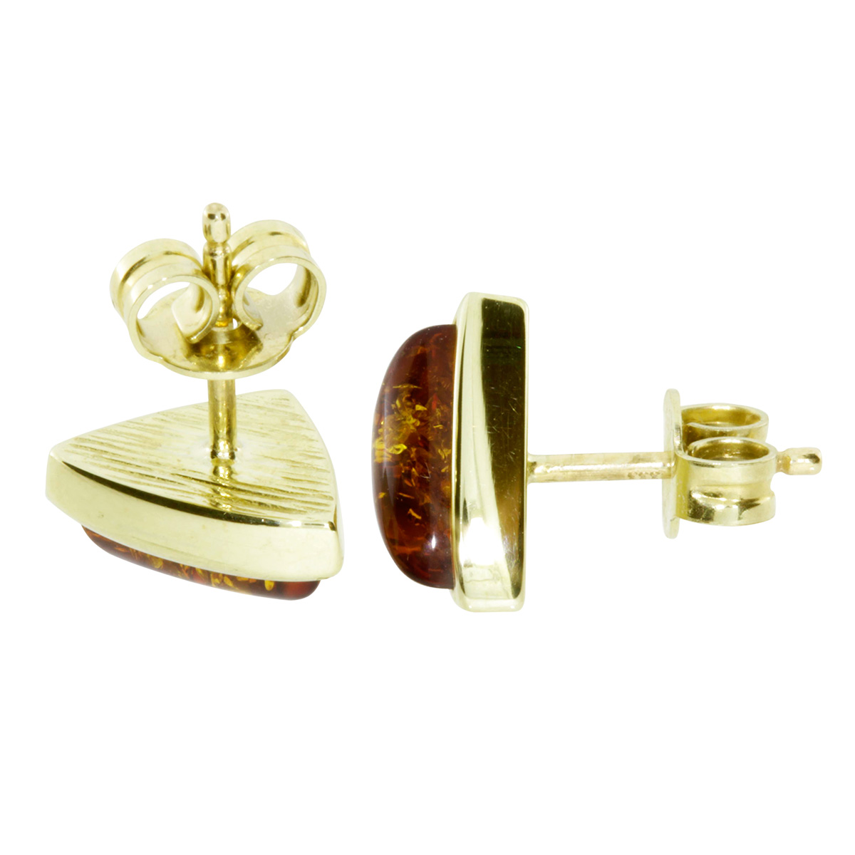 001-163135-00011 Ohrstecker Gold 333/000, Bernstein