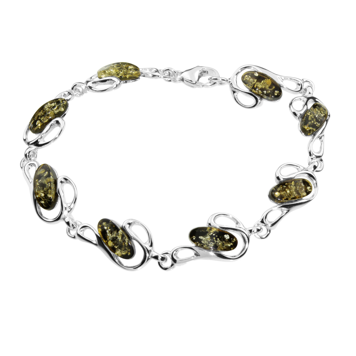 089-210155-0100 Armband, Silber 925/000, Bernstein