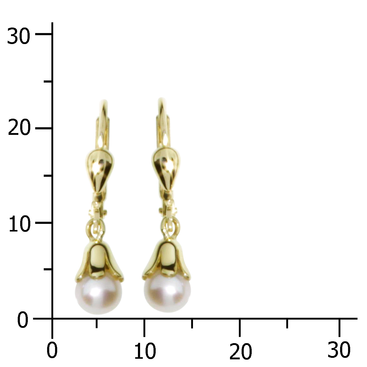 001-360424-0001k Ohrhänger Gold 585/000, Zuchtperle