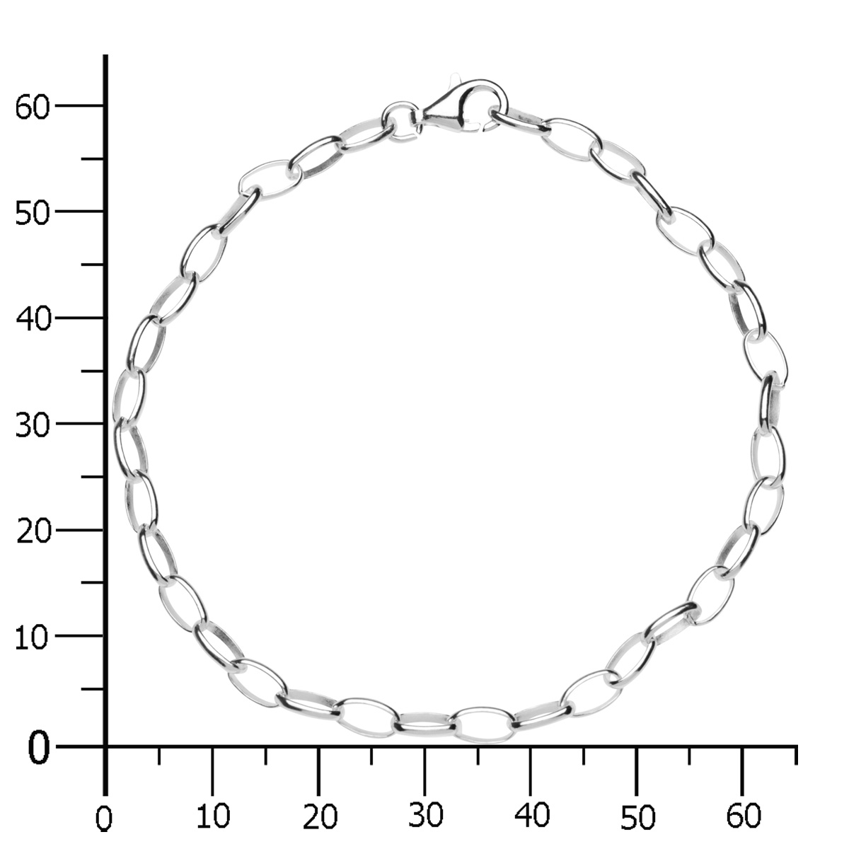 Charmsarmband, 19 cm,  Silber 925/000