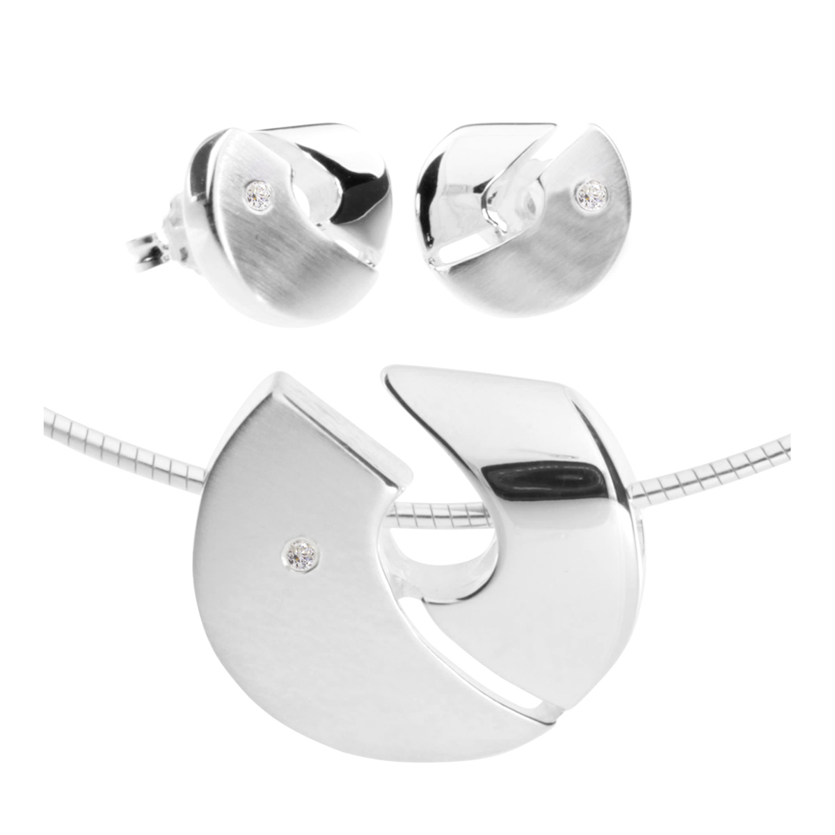 001-98SET1-0962 Set Silber 925/000, Brillant 0,015 ct