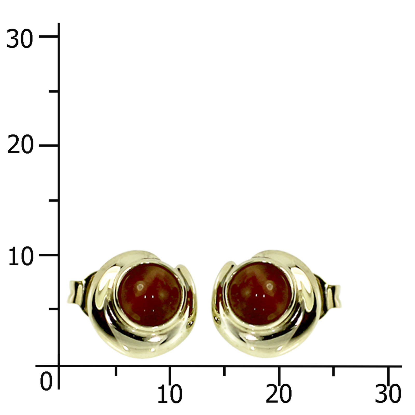 Ohrstecker Gold 333/000, Tigerauge Ohrstecker Gold 333/000, Tigerauge