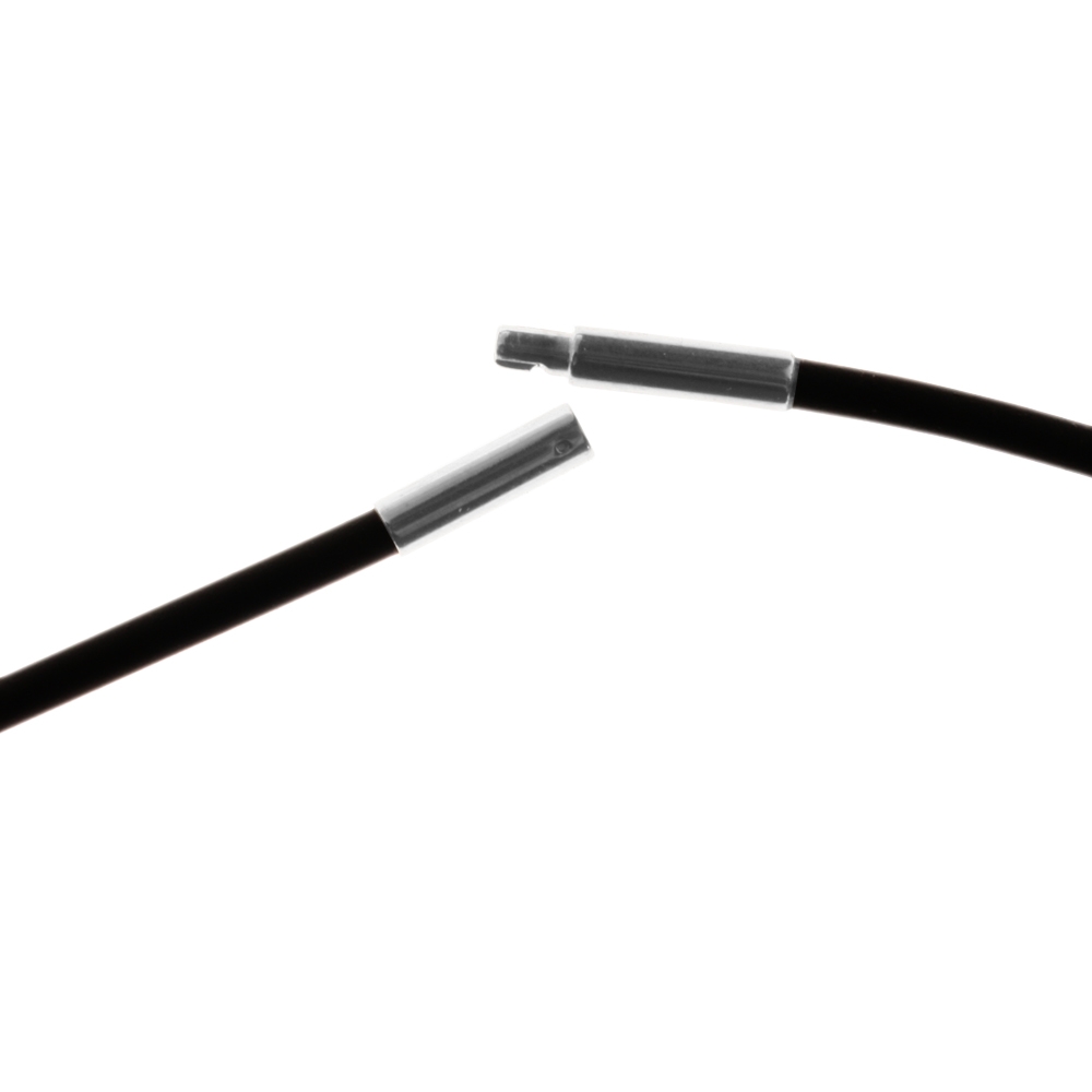 4250054211594-PT01 Kautschukband 3 mm, Bajonett Silber 925/000 -Länge wählbar-