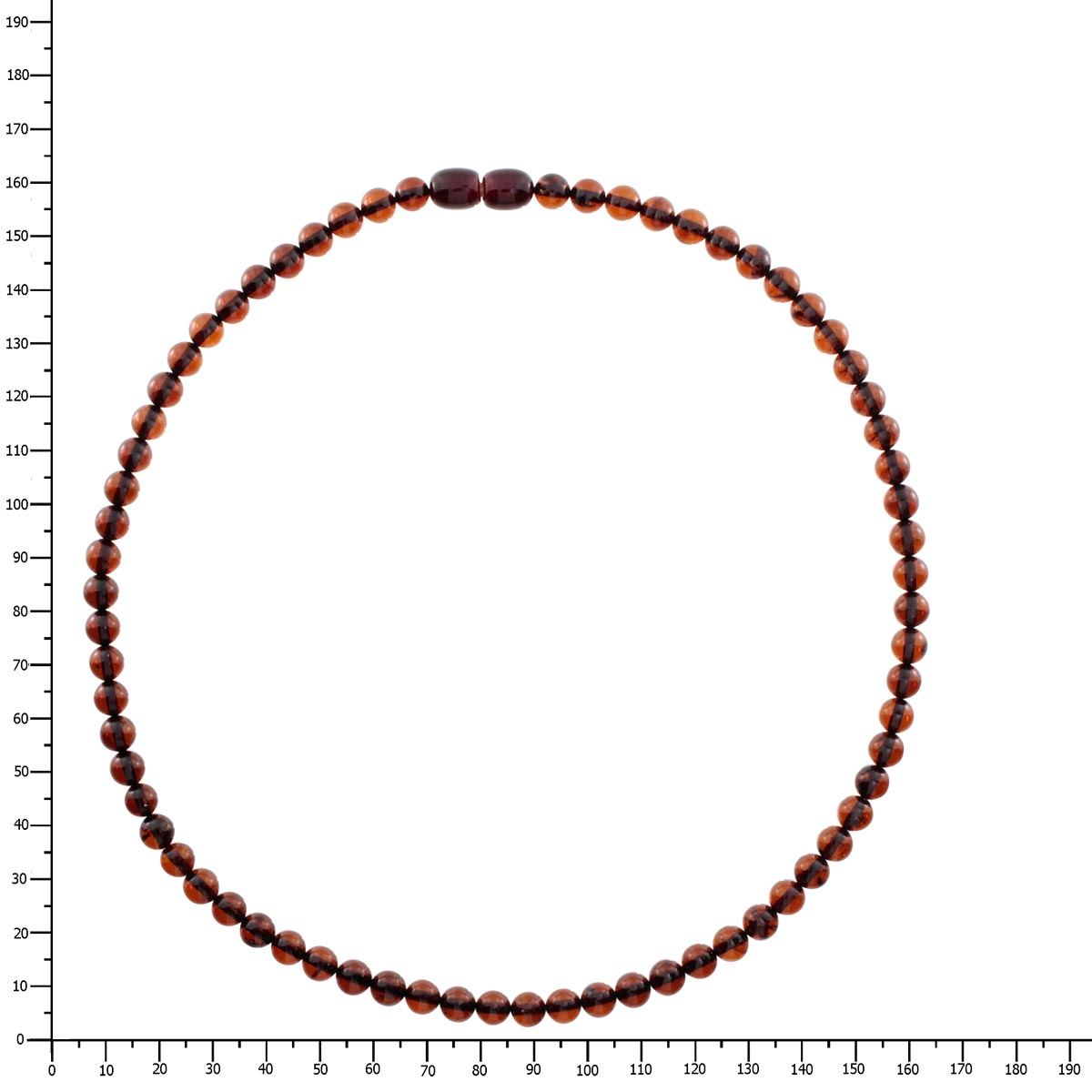 058-440015-0645k Bernsteinkette, Kugel 6 mm, -Länge wählbar-