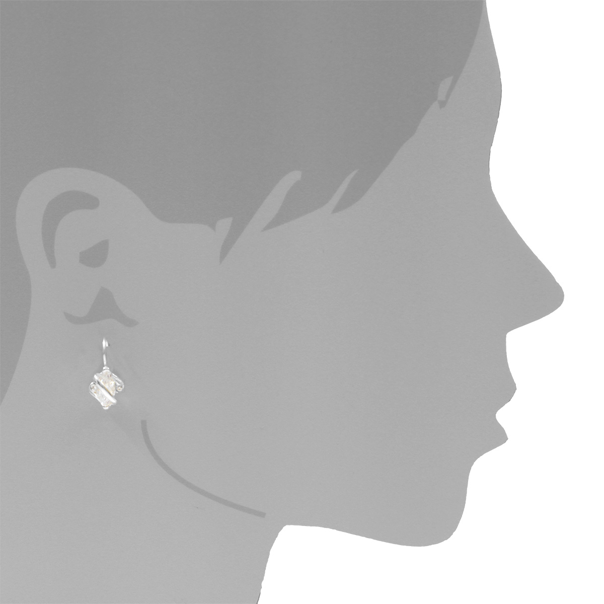 043-261670-0100s Ohrhänger Silber 925/000, Zirkonia, weiß