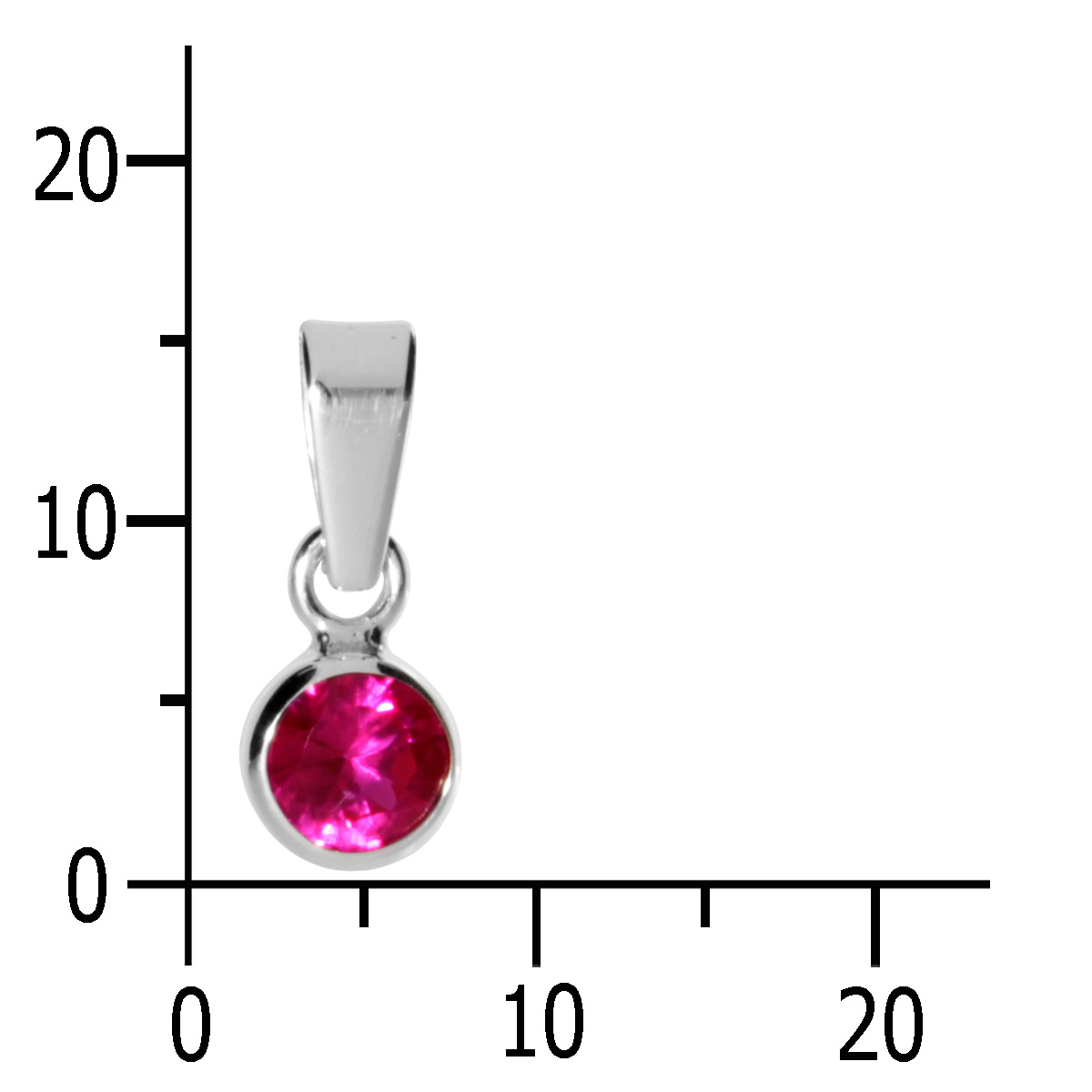 001-203644-0300k Anhänger Silber 925/000, sy. Rubin