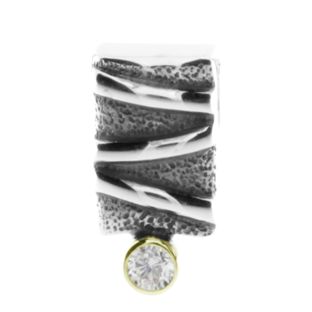 001-203291-0001 Anhänger-Gleiter Silber 925/000, Zirkonia in 585/000 Gold gefasst