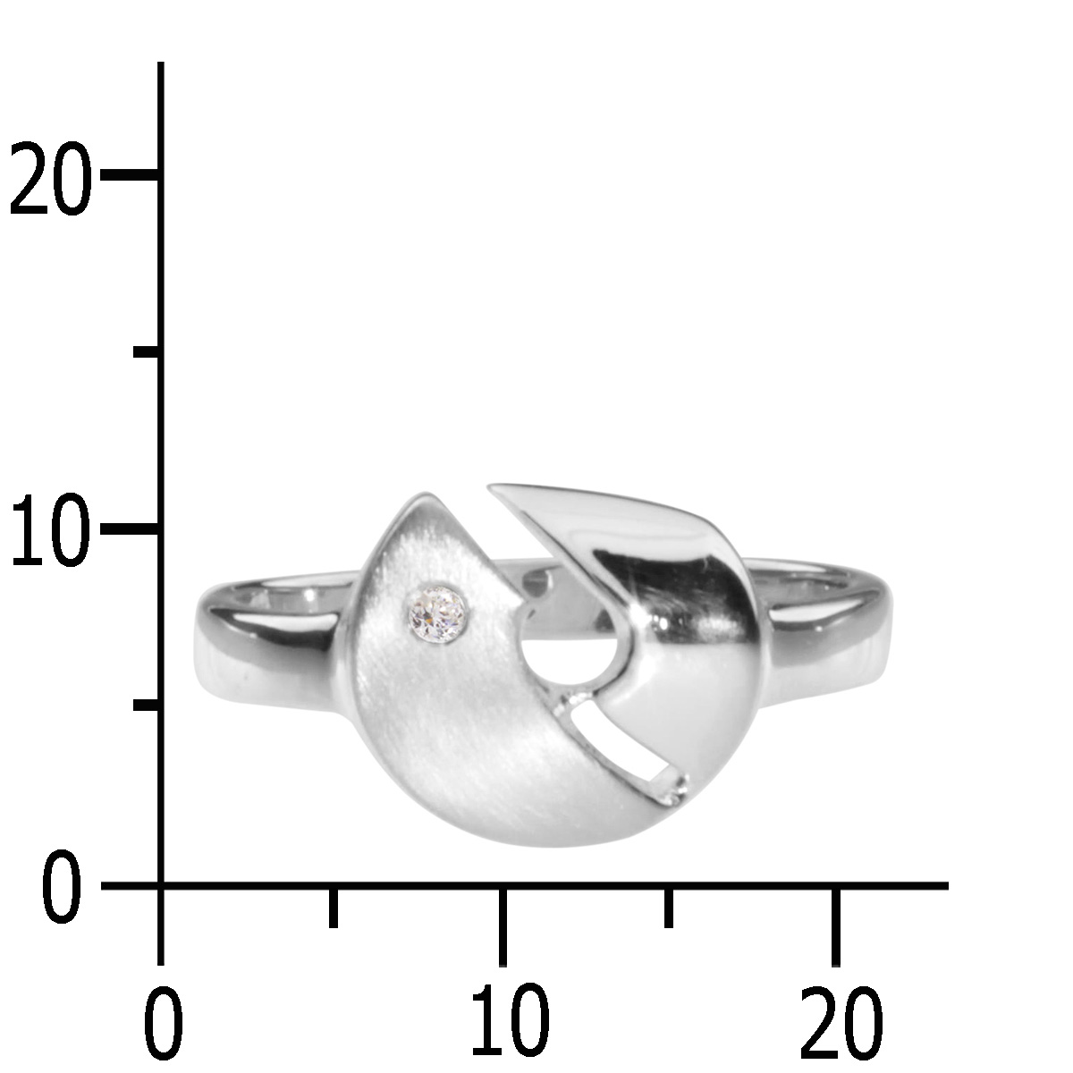 001-273277-0001k Ring Silber 925/000, Brillant 0,015 ct  -Größe wählbar-