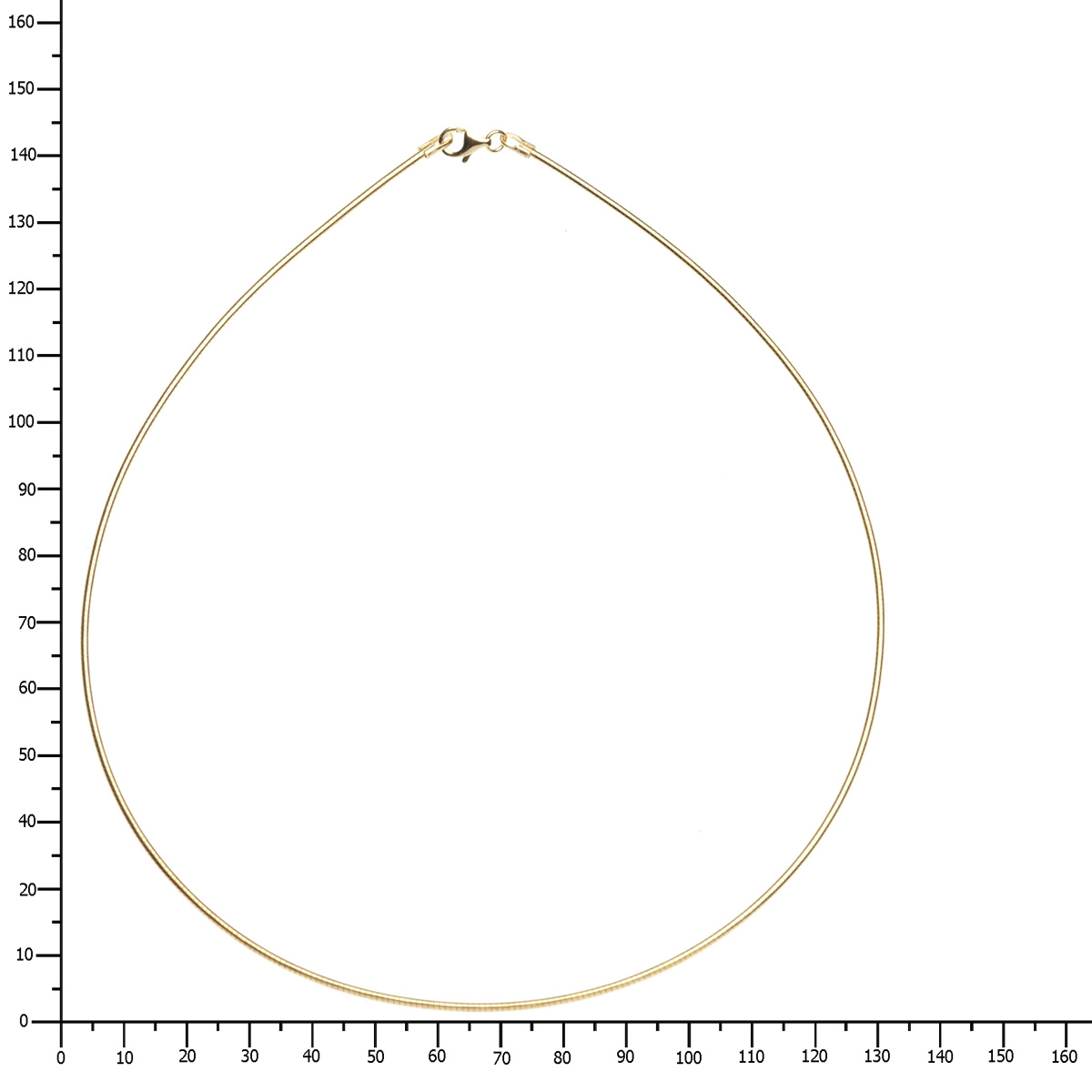 002-39C140-0420k5915c300eb2a7 Halsreif Gold 333/000, Omega 1,4 mm - Länge wählbar -