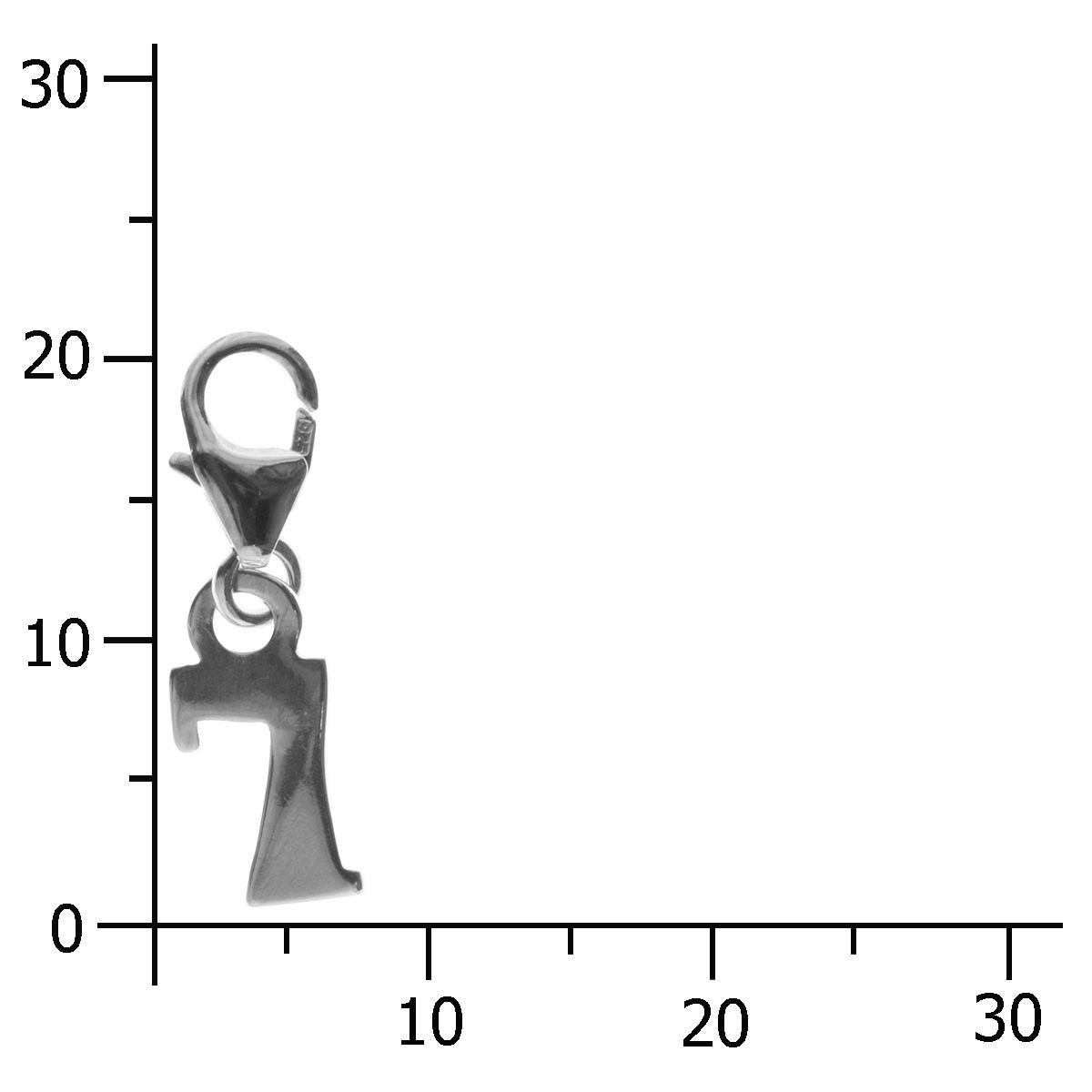 4250054223443-PT04 Charm Silber 925/000, Glückszahl 7