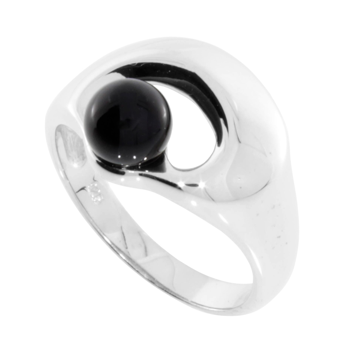 001-273125-A458 Ring Silber 925/000, Onyx -Größe wählbar-