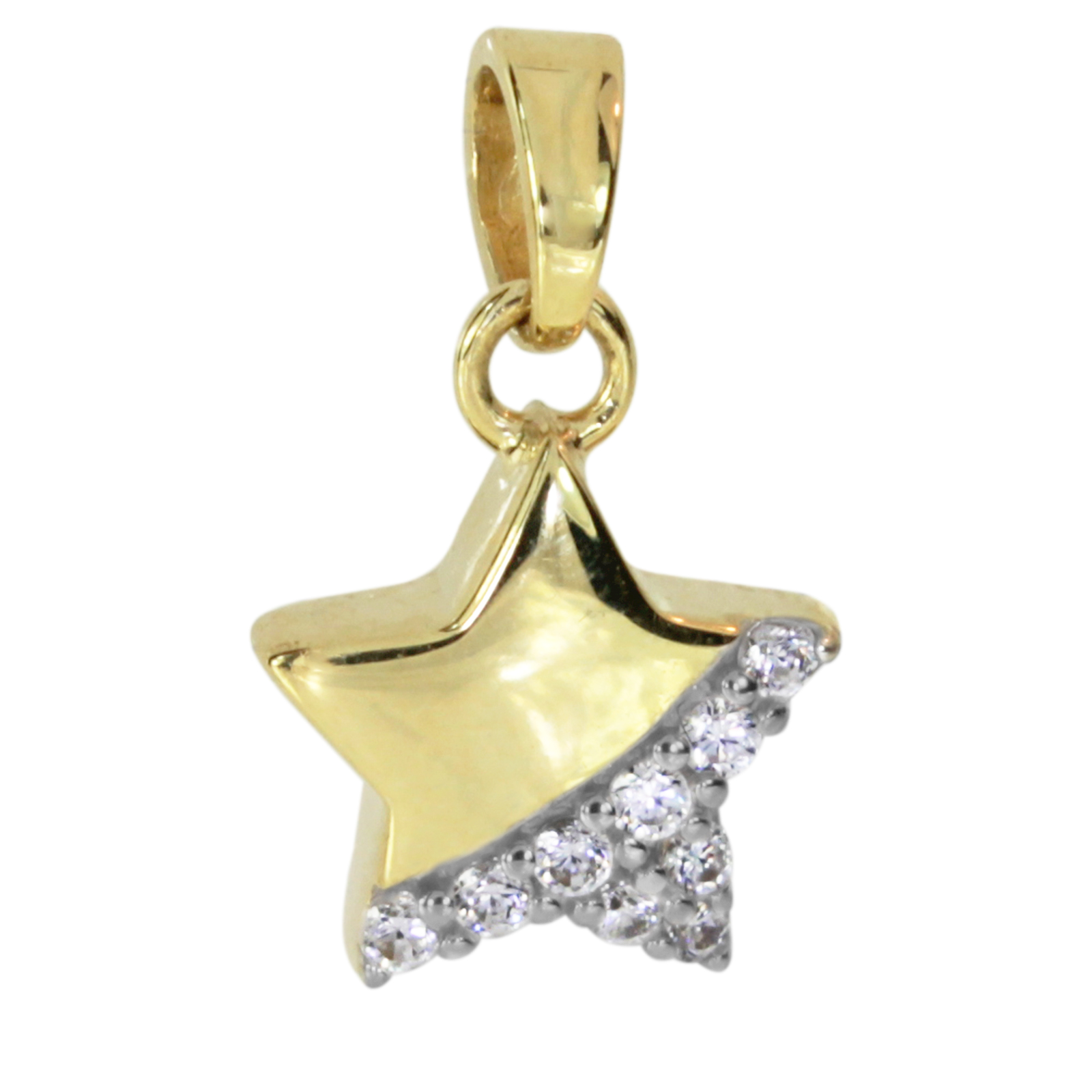 Anhänger Gold 333/000, Stern, Zirkonia