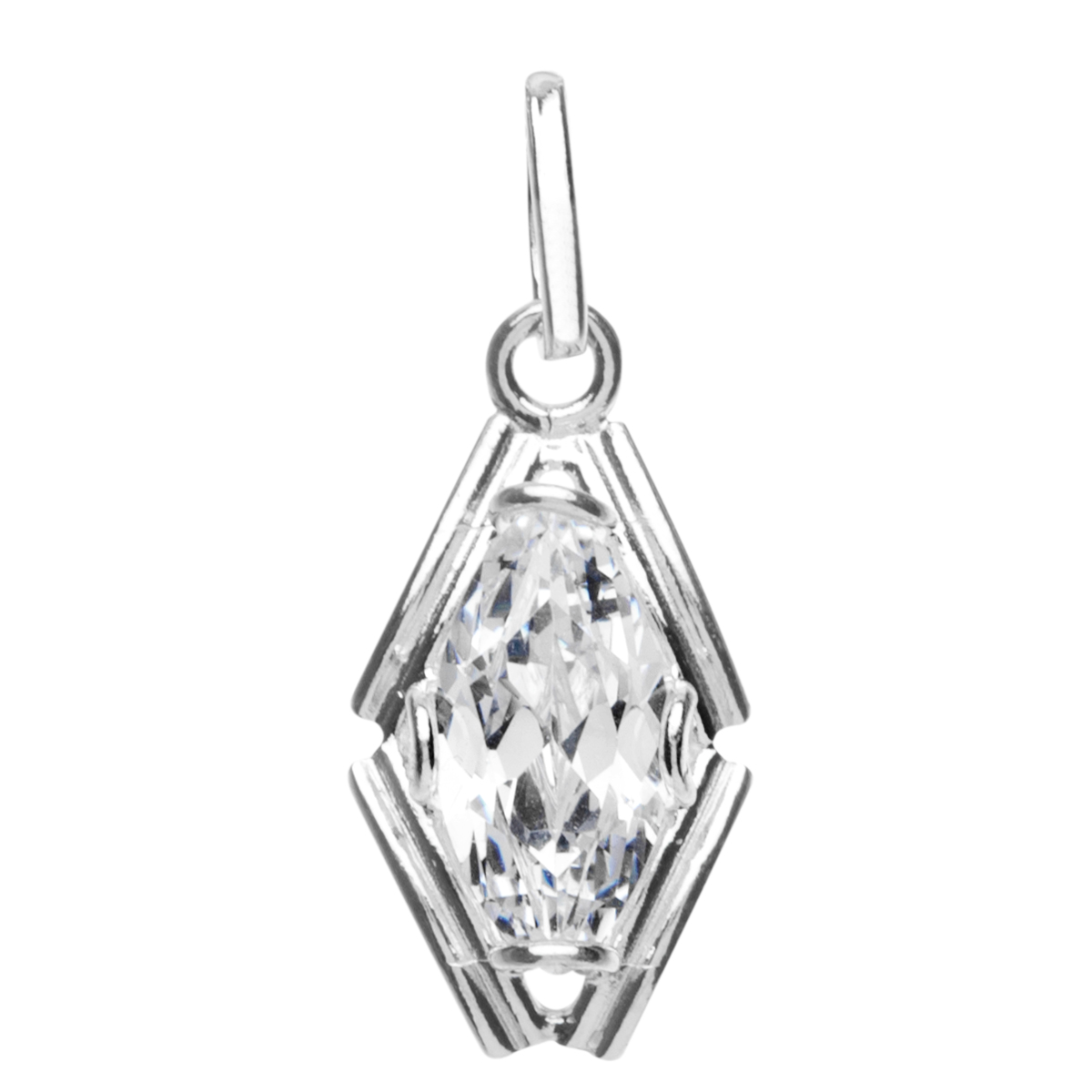 Anhänger Silber 925/000, Zirkonia, weiß