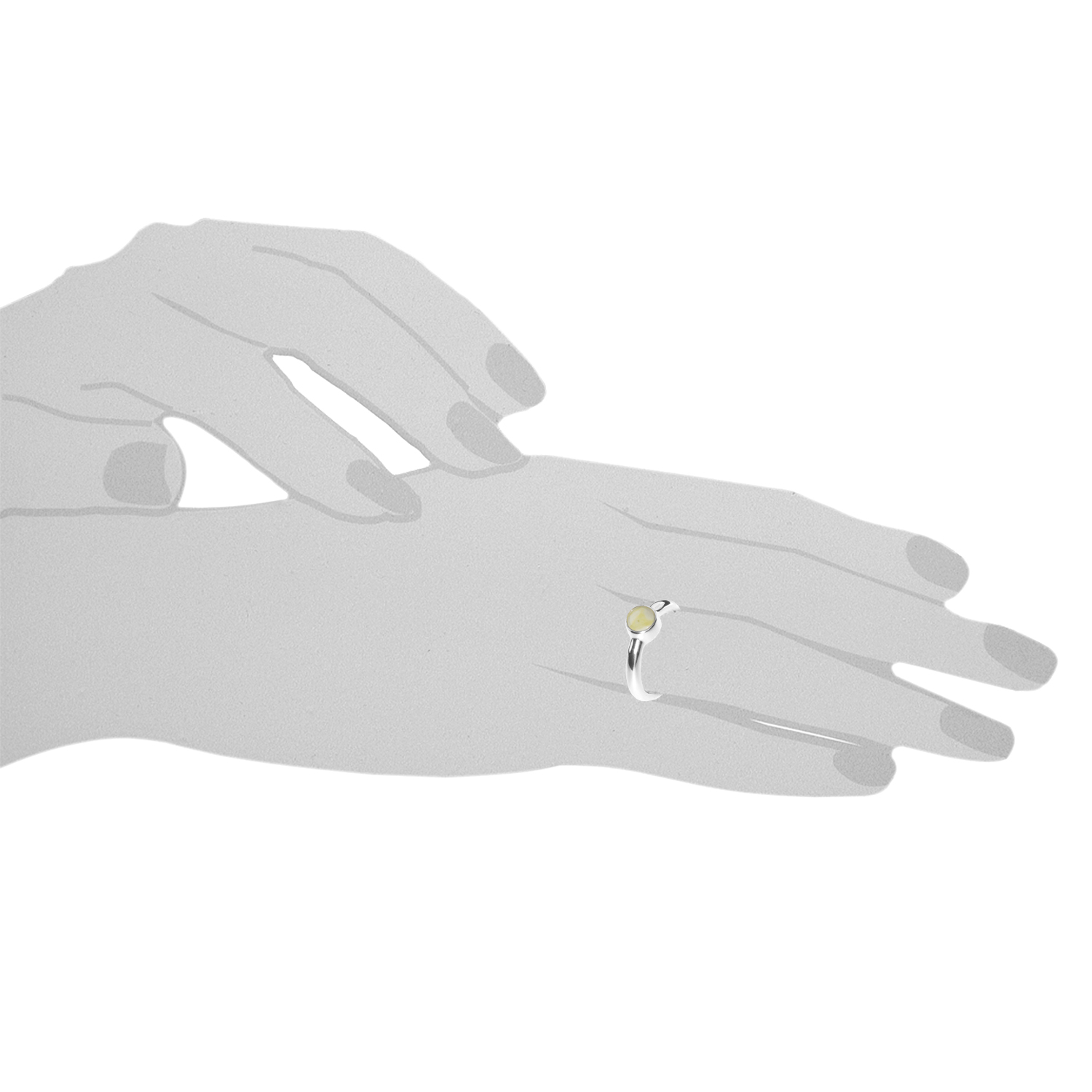 001-273184-0005s Ring Silber 925/000, Bernstein-Unikat -Größe wählbar-