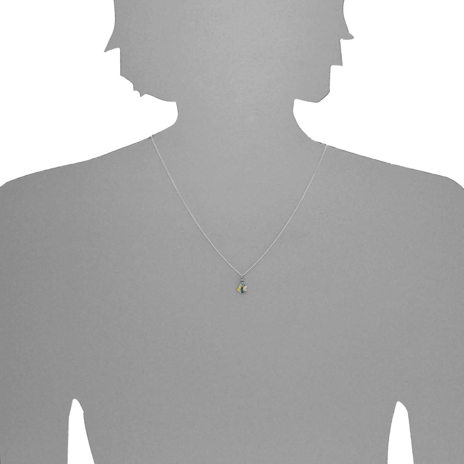 Kette mit Anhänger "Fisch" Silber 925/000,  Zirkonia -Länge wählbar-      Kette mit Anhänger "Fisch" Silber 925/000,  Zirkonia -Länge wählbar-