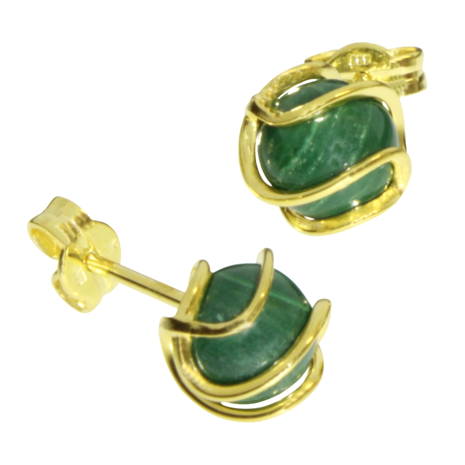 Ohrstecker Gold 333/000, Malachit Ohrstecker Gold 333/000, Malachit