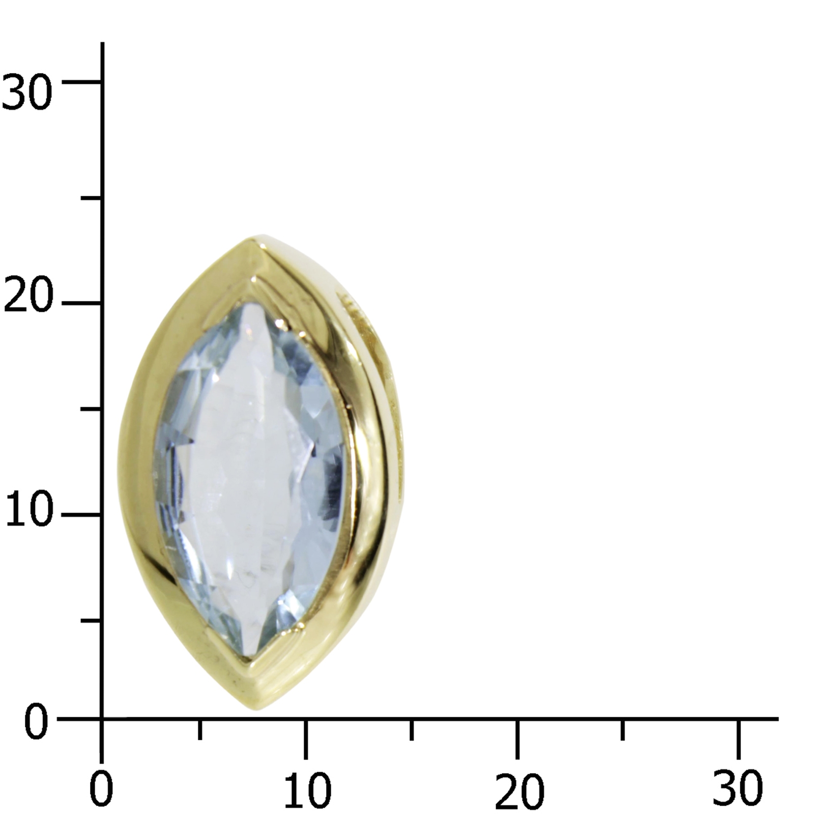 Anhänger Gold 333/000, Aquamarin Anhänger Gold 333/000, Aquamarin