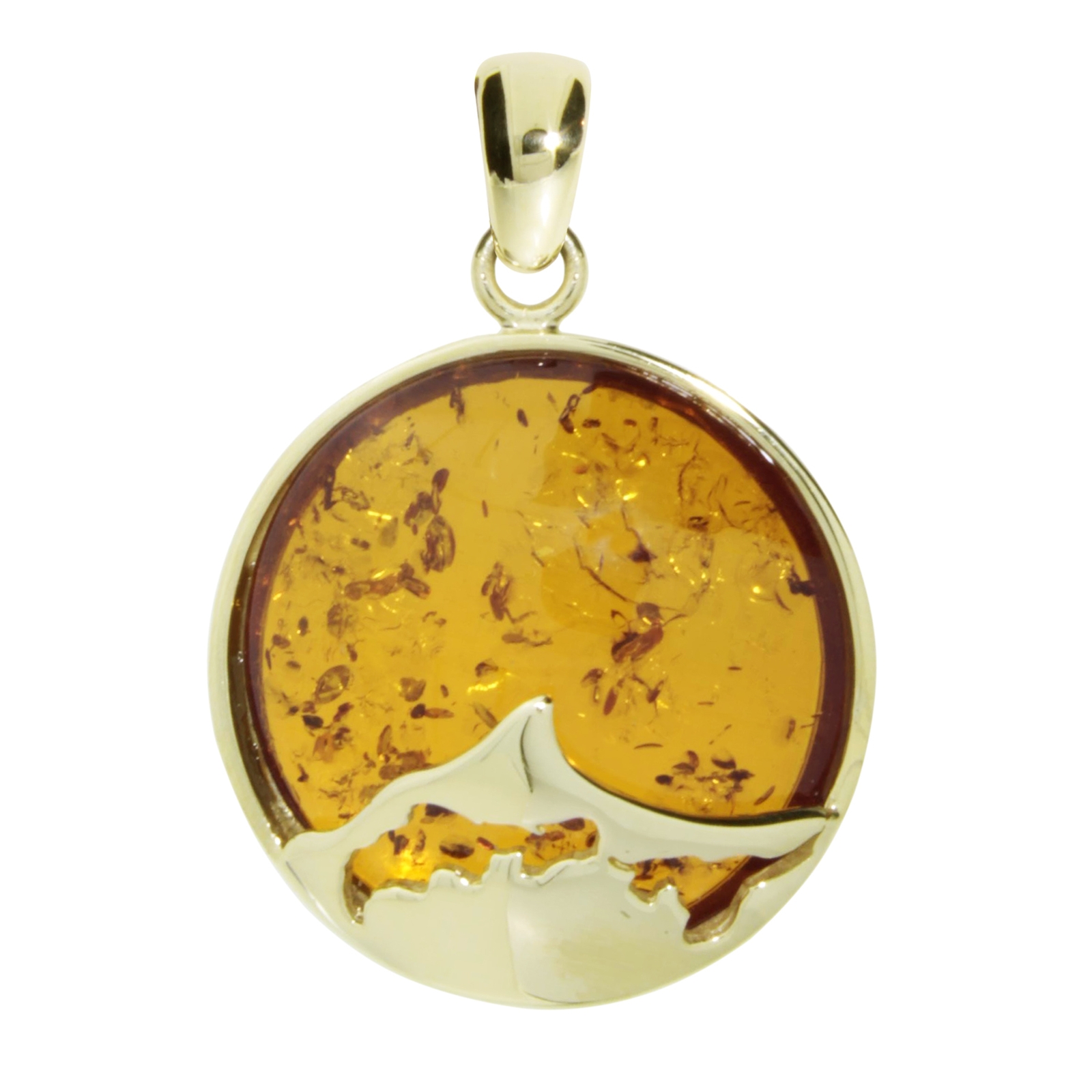 Anhänger Gold 333/000, "Fischland", Bernstein 