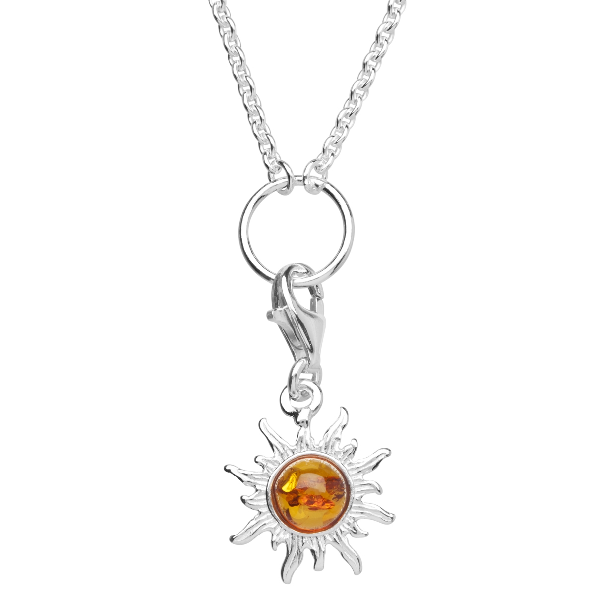 002-29CH02-B450 Charmskette mit Anhänger Sonne, 45 cm,  Silber 925/000