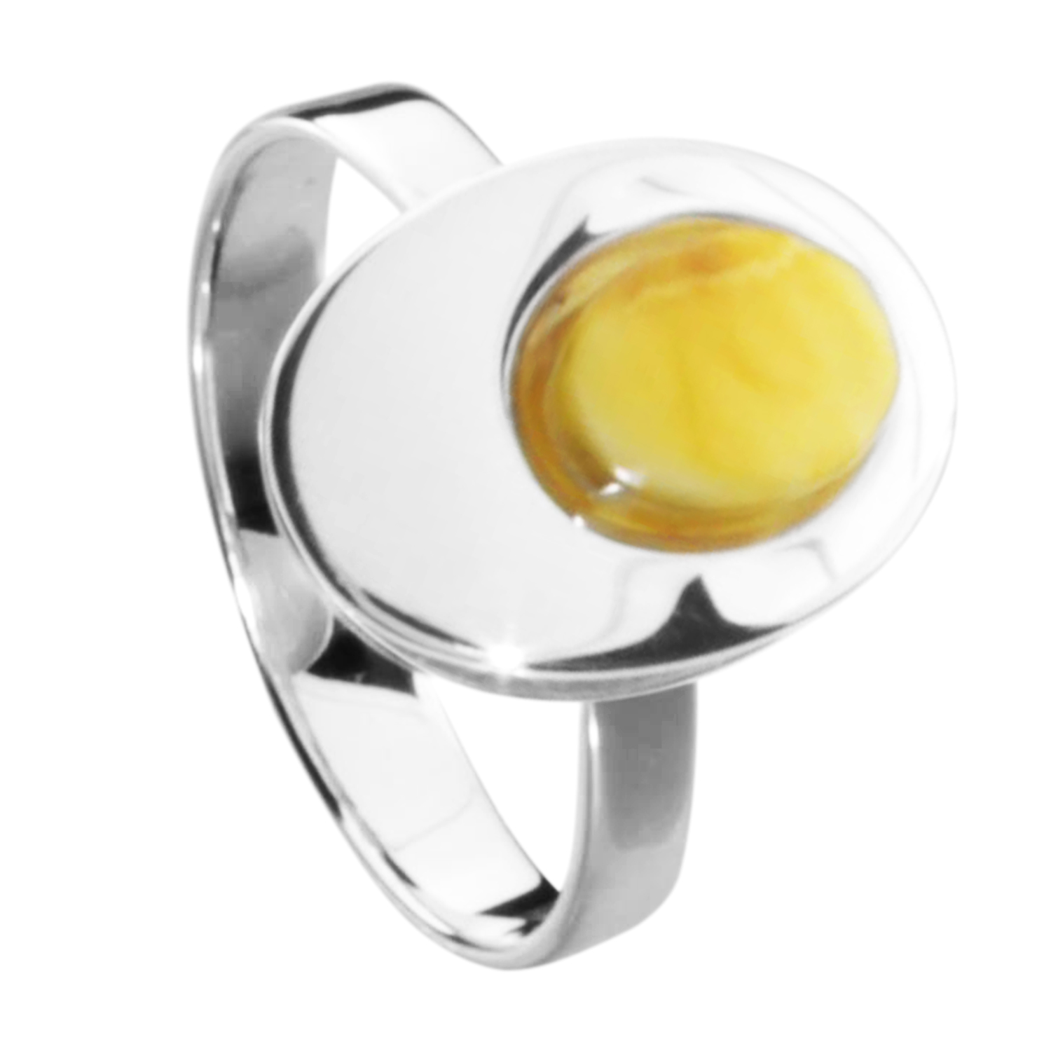 001-273407-0200 Ring Silber 925/000, Bernstein-Unikat -Größe wählbar-