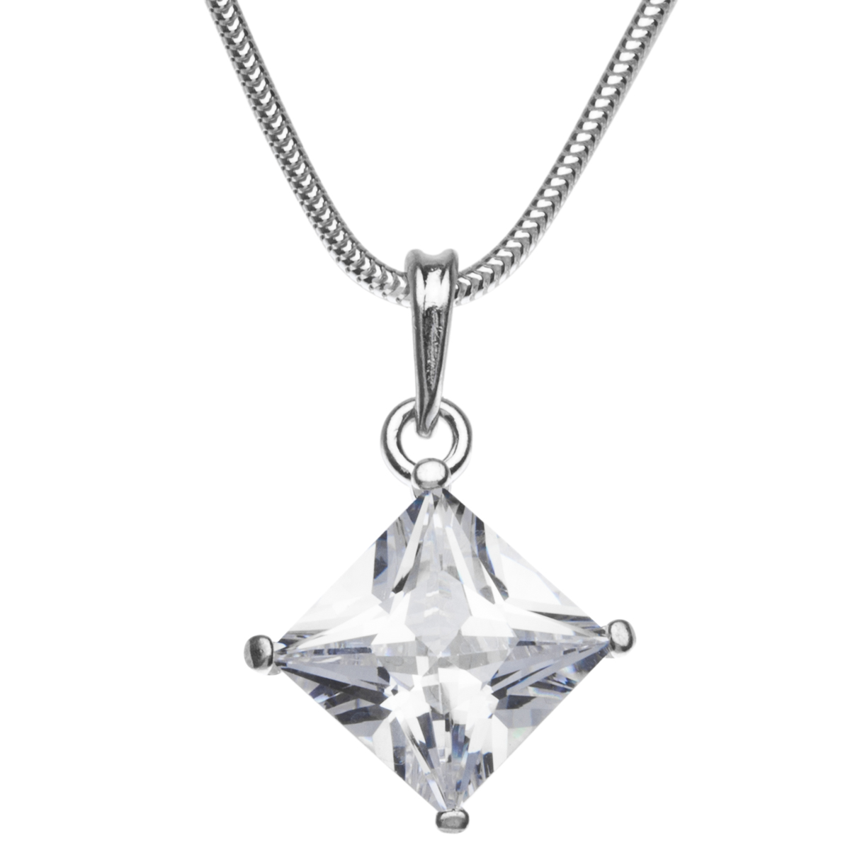 043-201675-A142 Kette mit Anhänger Silber 925/000, Zirkonia, weiß, 42 cm